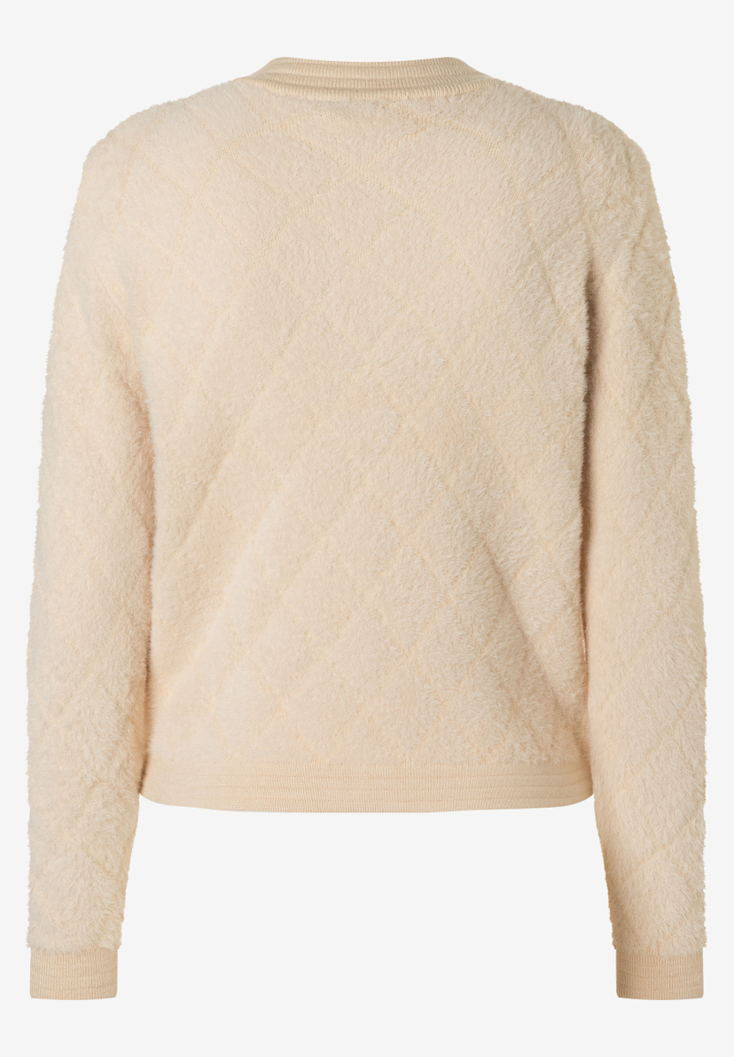 Ein MORE & MORE Oberteil/Strickware. Es hat eine flauschige Textur mit Kunstfell-Material und einen soften Griff. Ein MORE & MORE Oberteil/Strickware. Es hat eine flauschige Textur mit Kunstfell-Material und einen soften Griff.