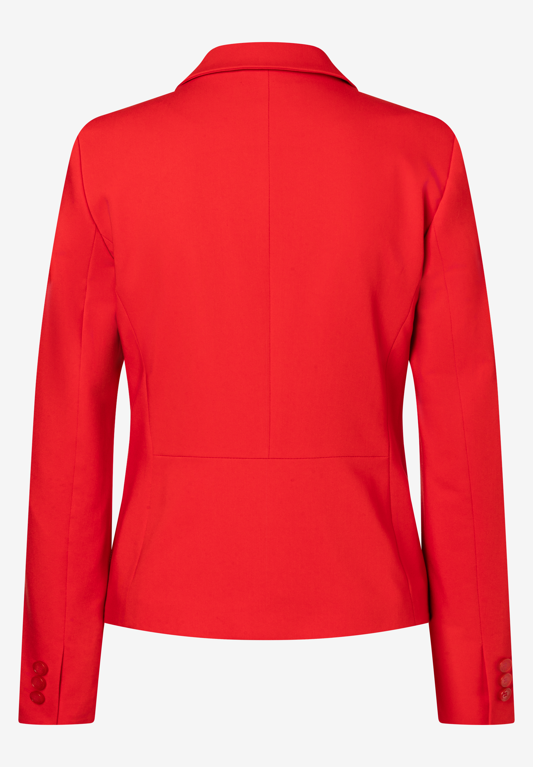Ein roter Blazer von MORE & MORE mit Reverskragen und Knöpfen an den Ärmeln. Ein roter Blazer von MORE & MORE mit Reverskragen und Knöpfen an den Ärmeln.