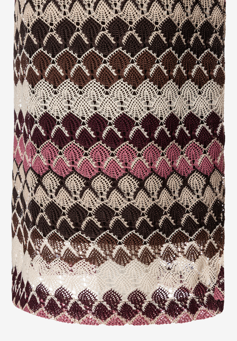 MORE & MORE Jeans aus Strukturjersey, braun, beige, pink und bordeaux gemustert mit angenehmem Tragekomfort. MORE & MORE Jeans aus Strukturjersey, braun, beige, pink und bordeaux gemustert mit angenehmem Tragekomfort.
