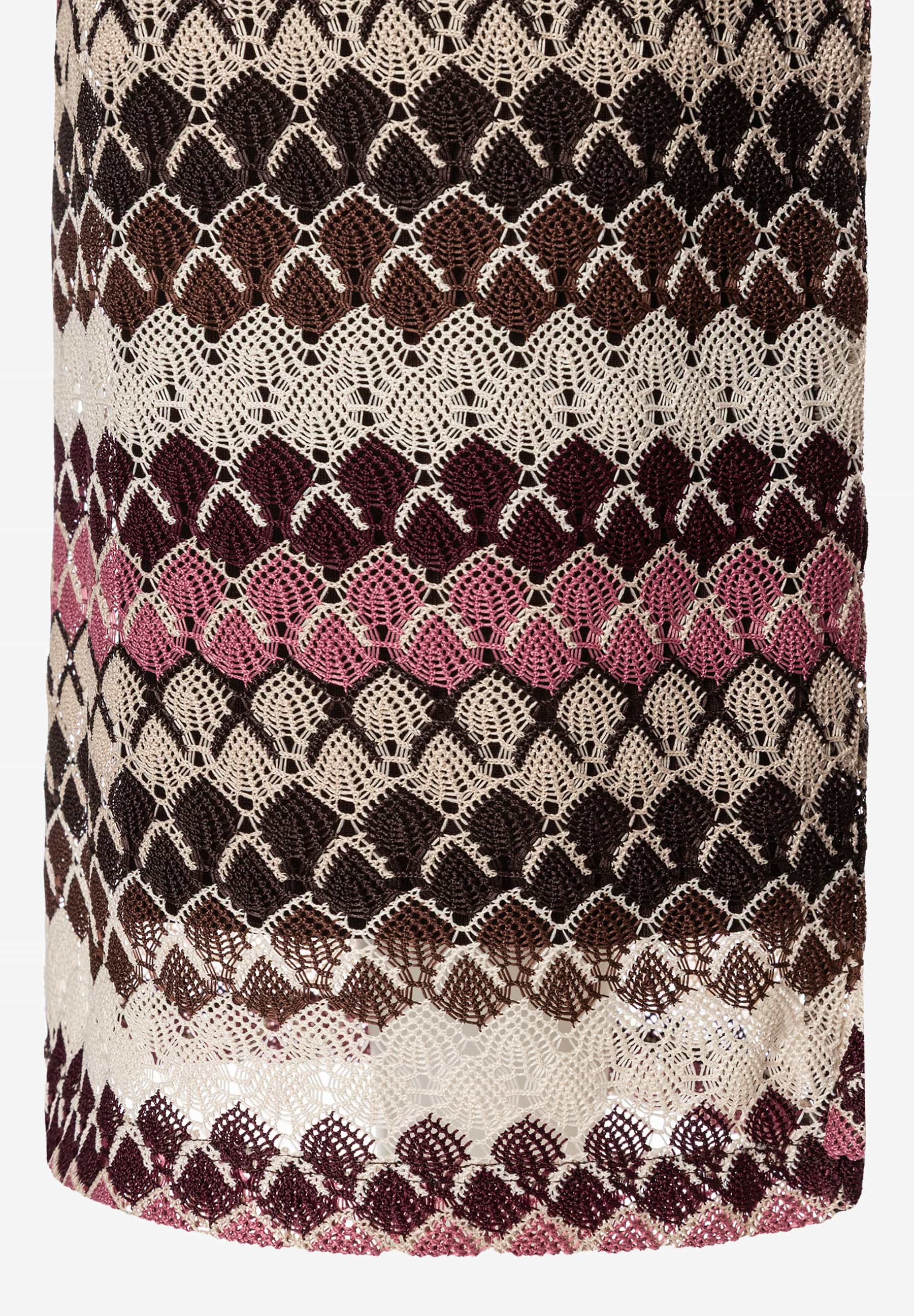 MORE & MORE Jeans aus Strukturjersey, braun, beige, pink und bordeaux gemustert mit angenehmem Tragekomfort. MORE & MORE Jeans aus Strukturjersey, braun, beige, pink und bordeaux gemustert mit angenehmem Tragekomfort.