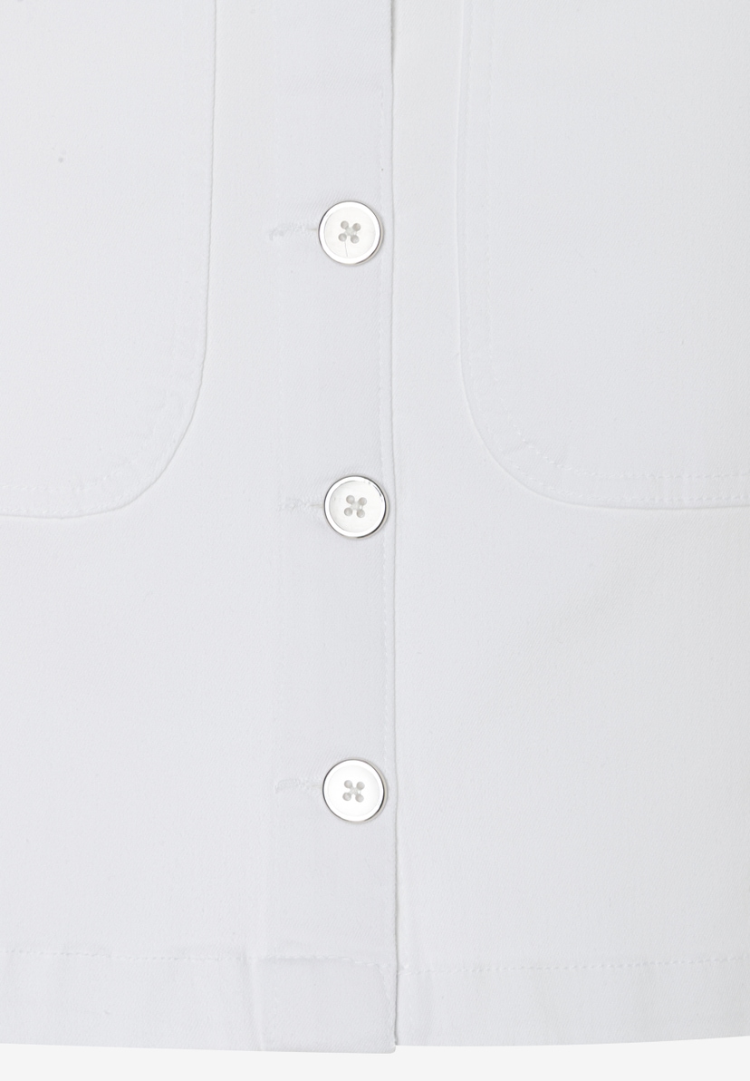 MORE & MORE weißer Denim-Rock mit Knopfleiste und Taschen. Hautfreundlicher, elastischer Rock mit hohem Tragekomfort. MORE & MORE weißer Denim-Rock mit Knopfleiste und Taschen. Hautfreundlicher, elastischer Rock mit hohem Tragekomfort.