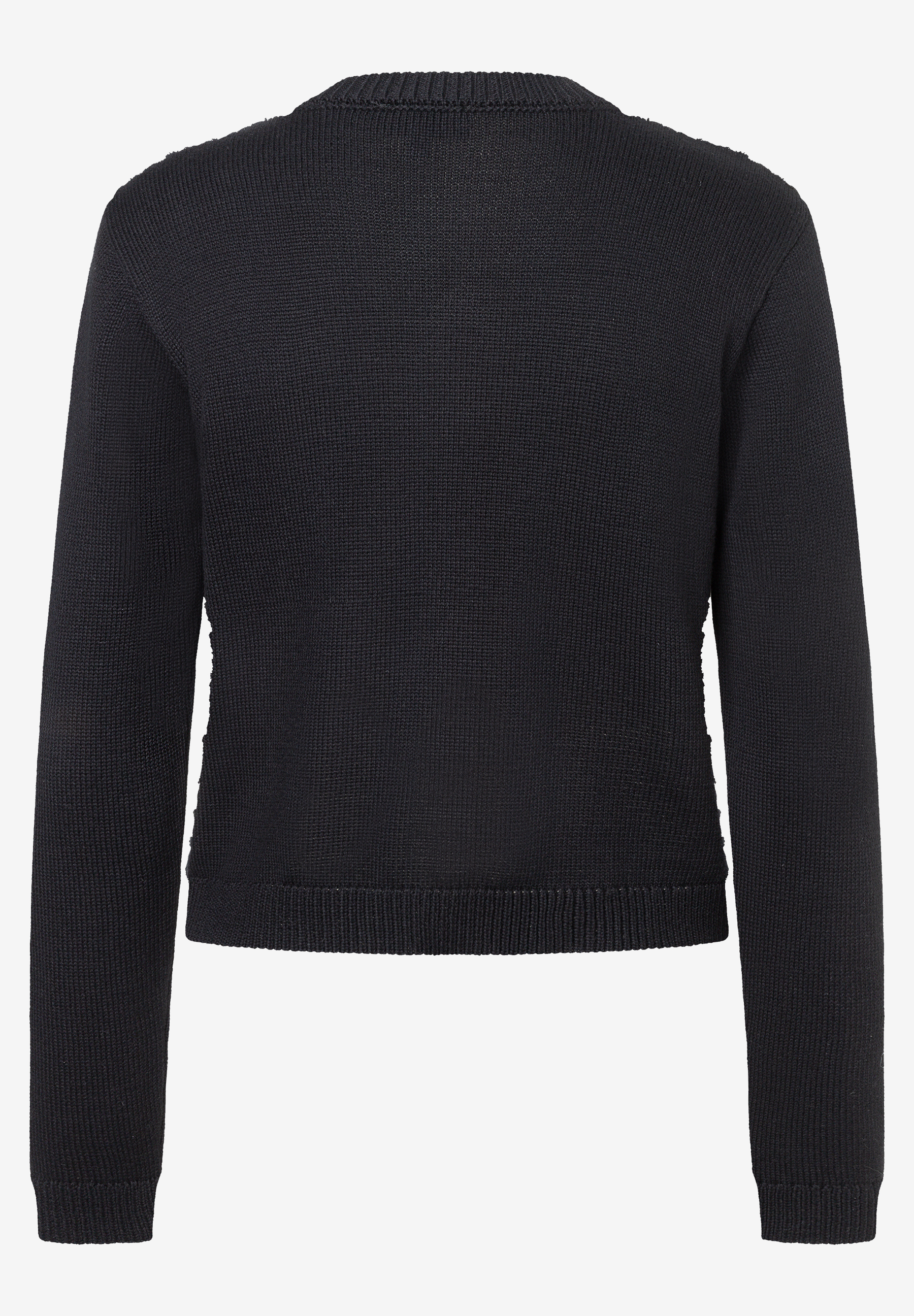 MORE & MORE Damen Pullover aus Feinstrick in Schwarz, Rückansicht