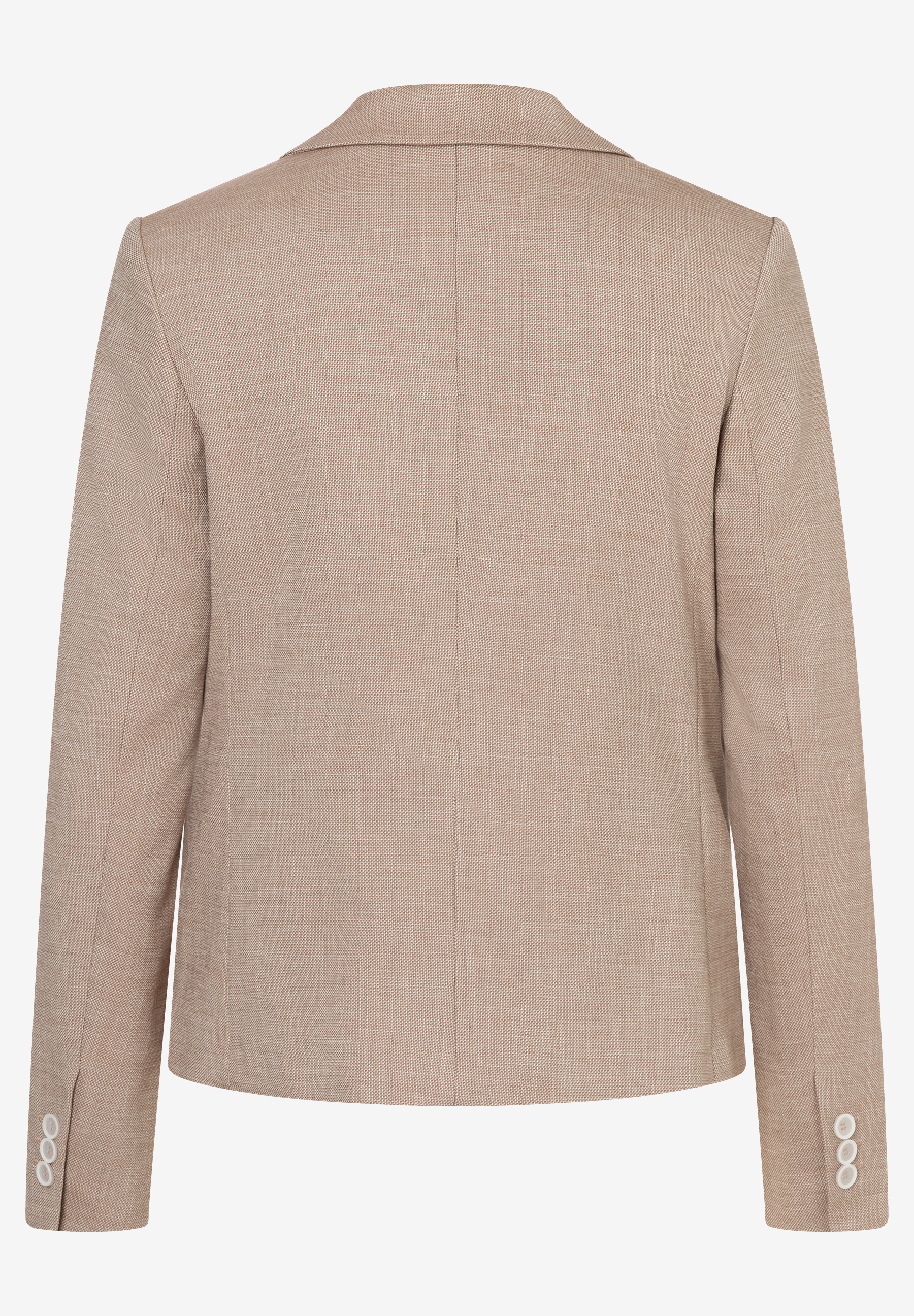 Rückenansicht eines MORE & MORE Blazers. Webware mit angenehmem Tragekomfort. Ärmel mit Knöpfen. Rückenansicht eines MORE & MORE Blazers. Webware mit angenehmem Tragekomfort. Ärmel mit Knöpfen.