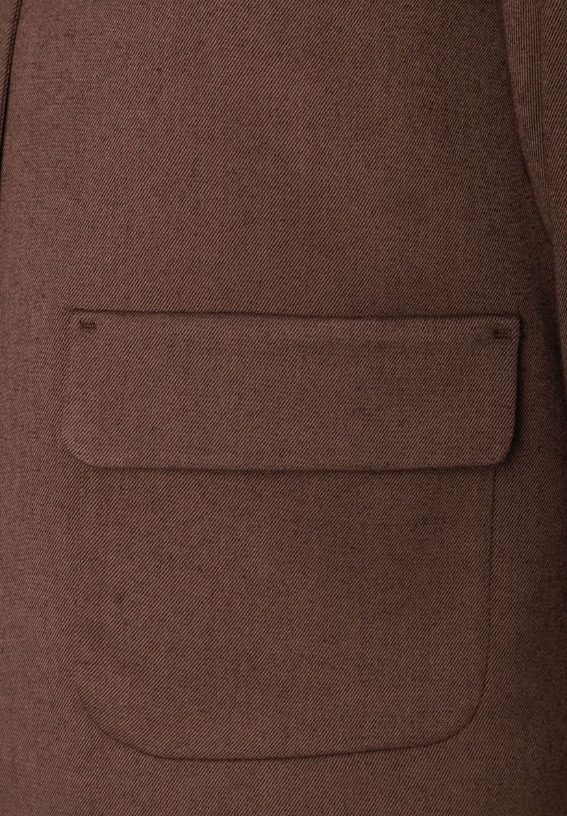 MORE & MORE Blazer in Dunkelbraun, diagonal gewebte Webware mit Tasche, angenehmer Tragekomfort, elastisch MORE & MORE Blazer in Dunkelbraun, diagonal gewebte Webware mit Tasche, angenehmer Tragekomfort, elastisch