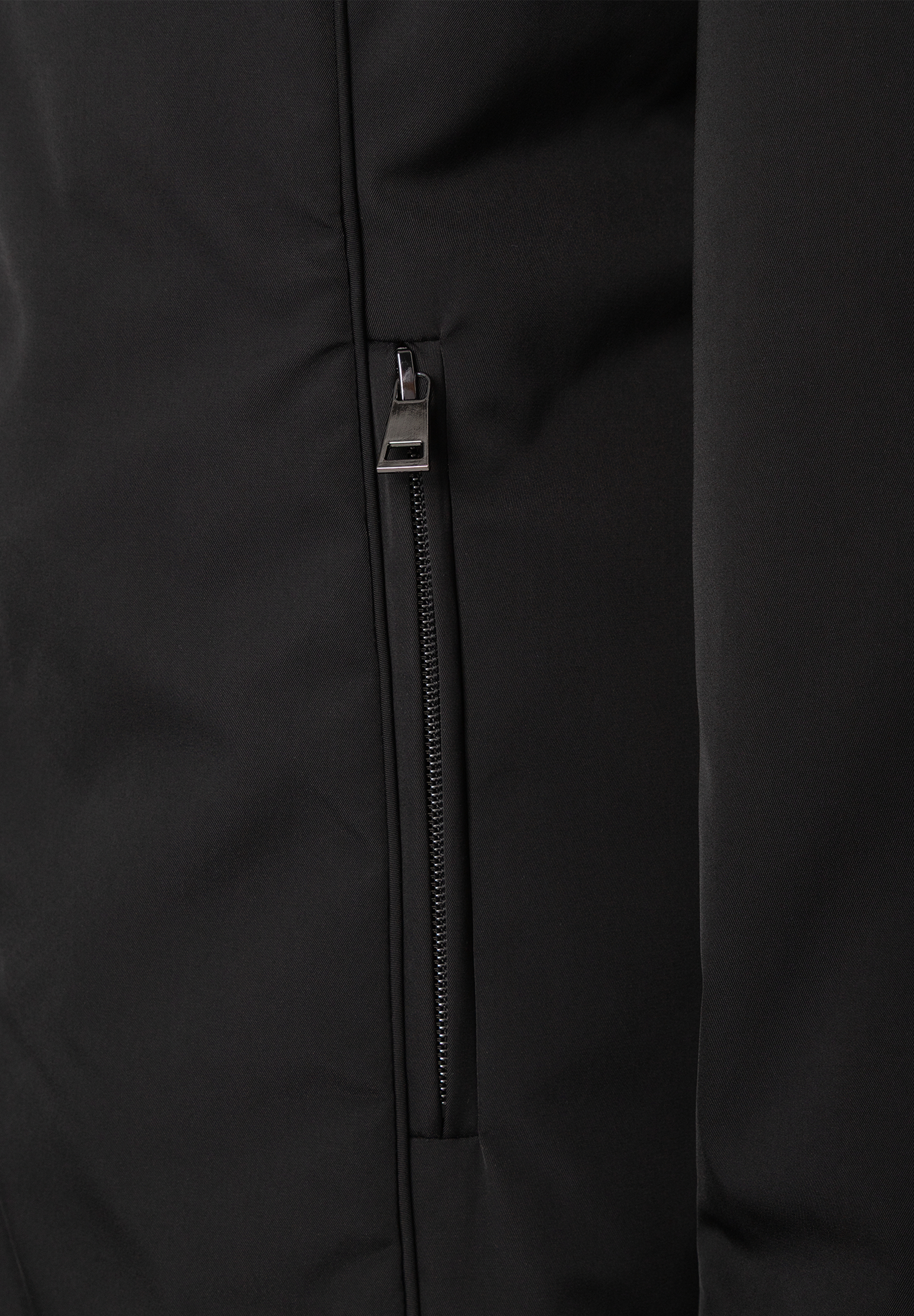 MORE & MORE schwarze Jacke/Mantel mit vertikalem Reißverschluss