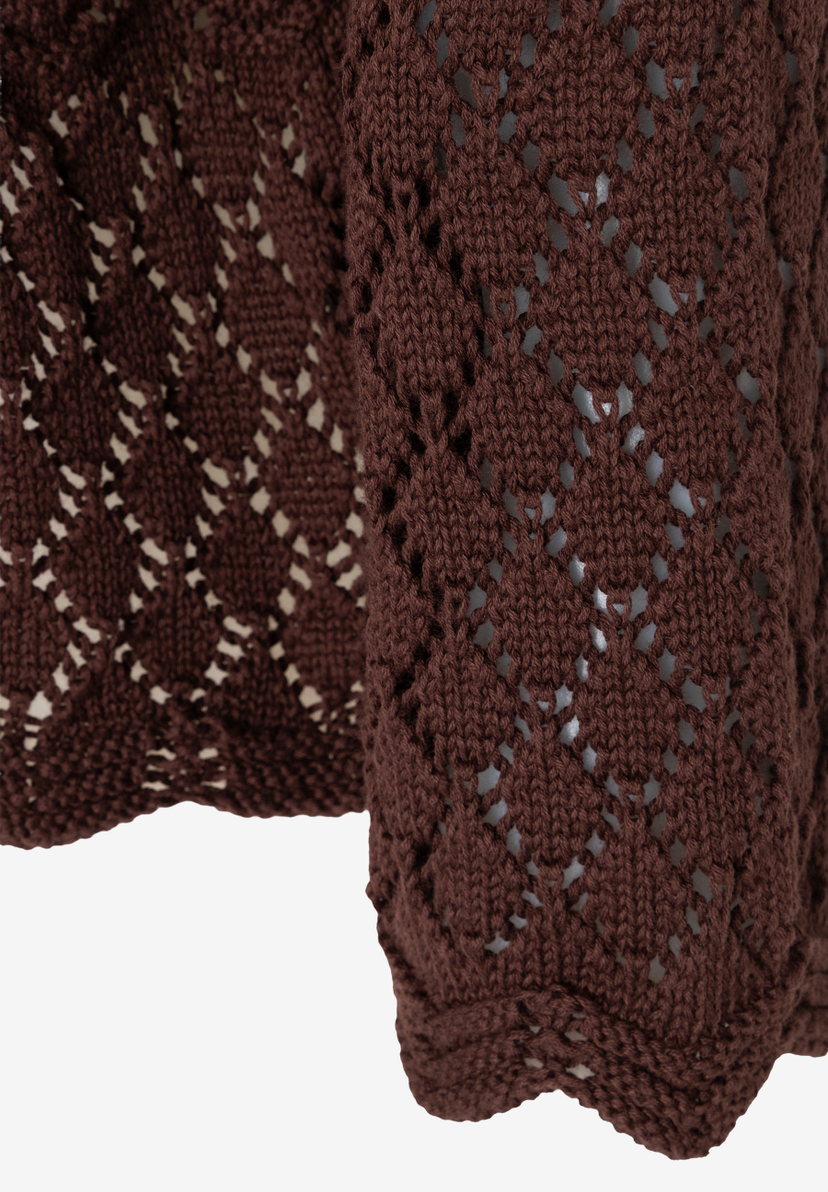 MORE & MORE Pullover aus Lochstrick in Braun. Transparente, elastische Lochstrick-Qualität mit feinem Maschenbild für angenehmen Tragekomfort. MORE & MORE Pullover aus Lochstrick in Braun. Transparente, elastische Lochstrick-Qualität mit feinem Maschenbild für angenehmen Tragekomfort.
