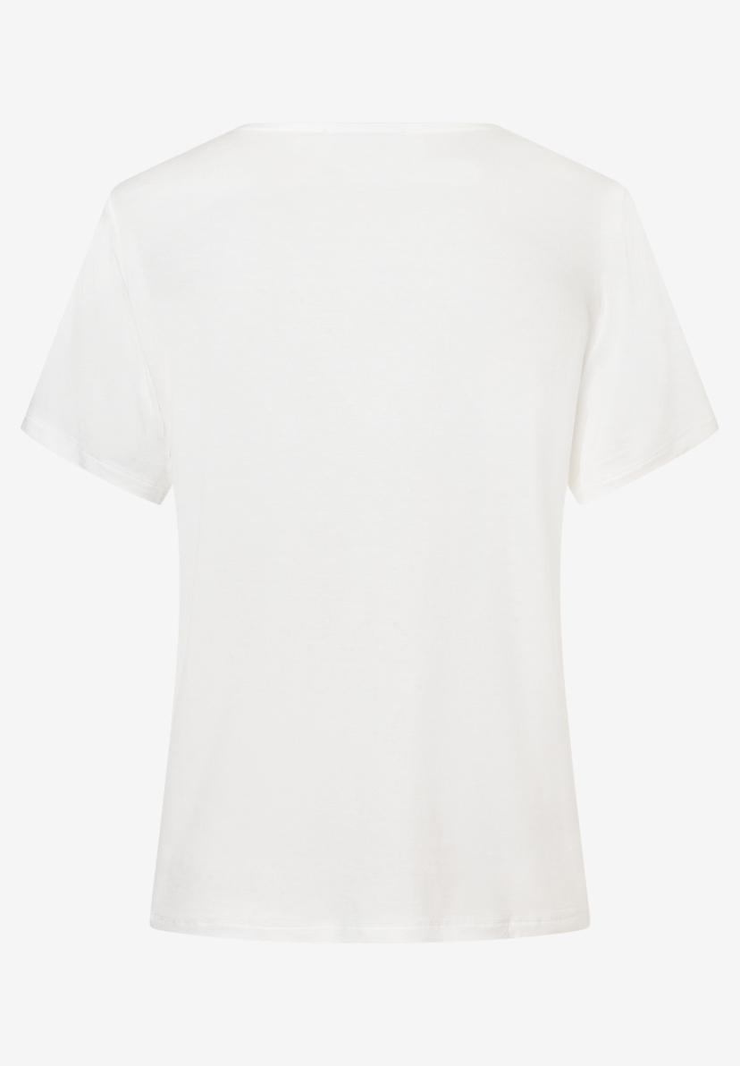 MORE & MORE Damen-Shirt aus elastischem Jersey-Material, in Weiß, Ansicht von hinten. MORE & MORE Damen-Shirt aus elastischem Jersey-Material, in Weiß, Ansicht von hinten.
