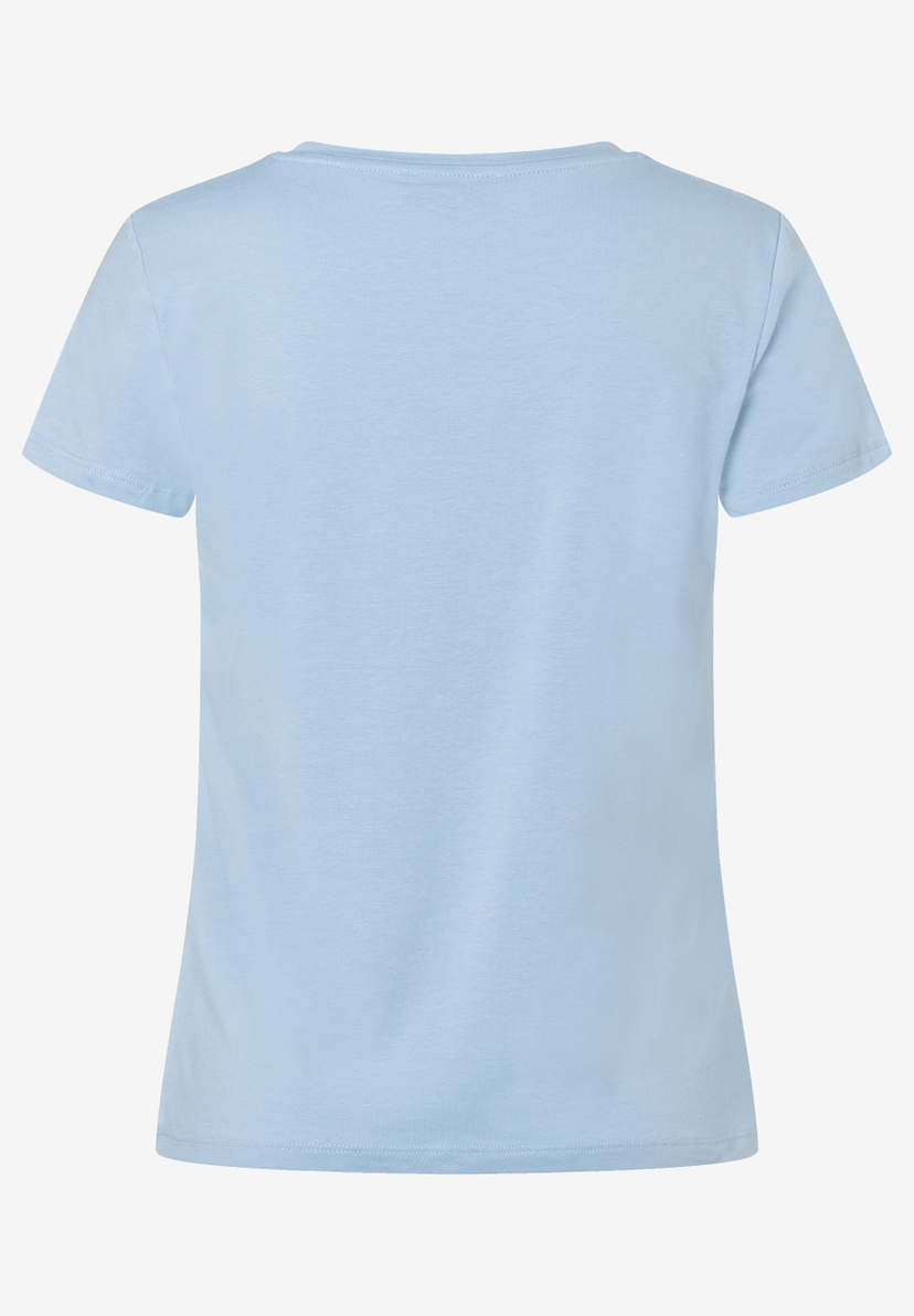 Helles, einfarbiges MORE & MORE Jersey-Top mit kurzen Ärmeln und Rundhalsausschnitt. Helles, einfarbiges MORE & MORE Jersey-Top mit kurzen Ärmeln und Rundhalsausschnitt.