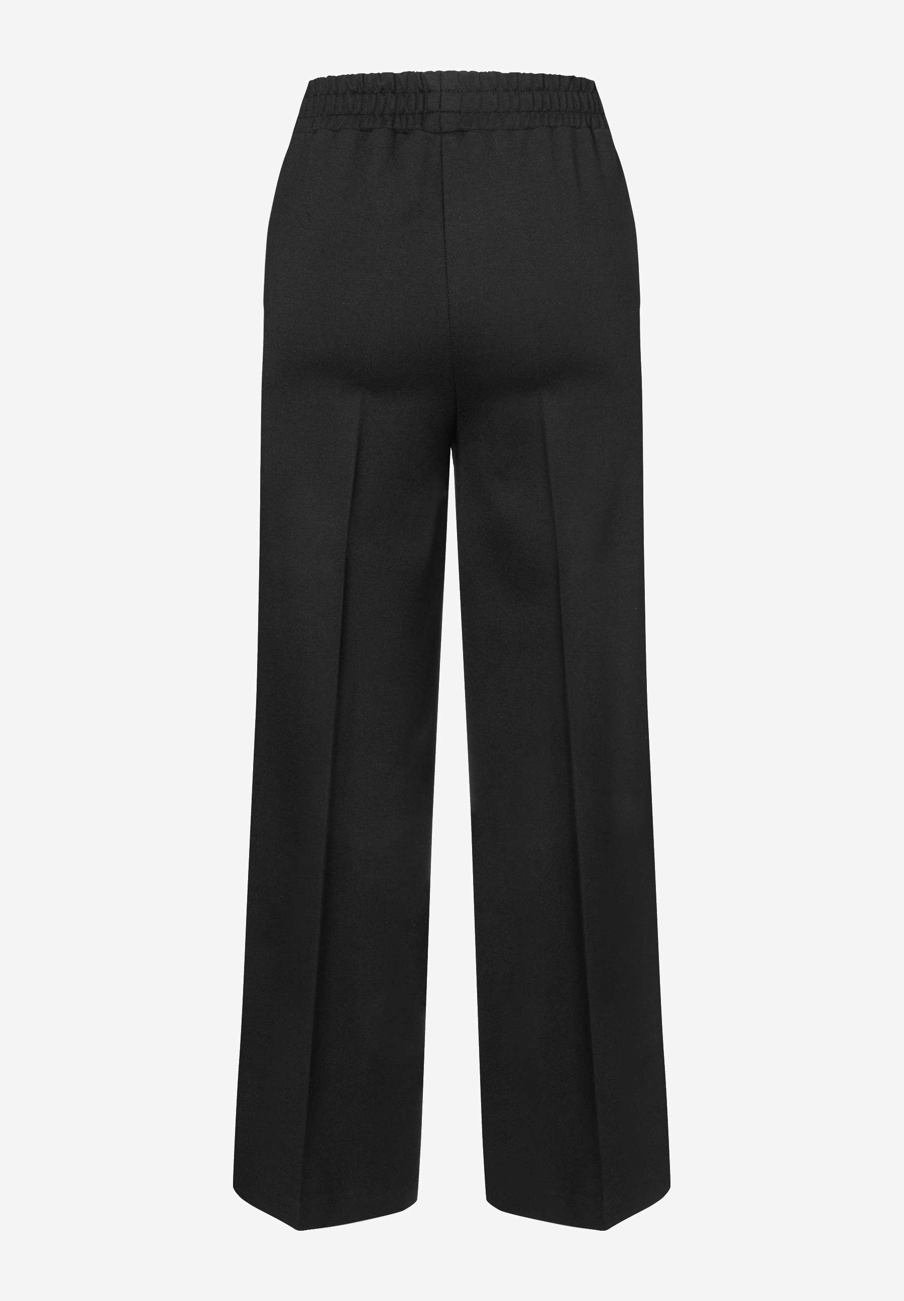 MORE & MORE schwarze Jersey-Hose, locker geschnitten, mit elastischem Bund für hohen Tragekomfort. MORE & MORE schwarze Jersey-Hose, locker geschnitten, mit elastischem Bund für hohen Tragekomfort.