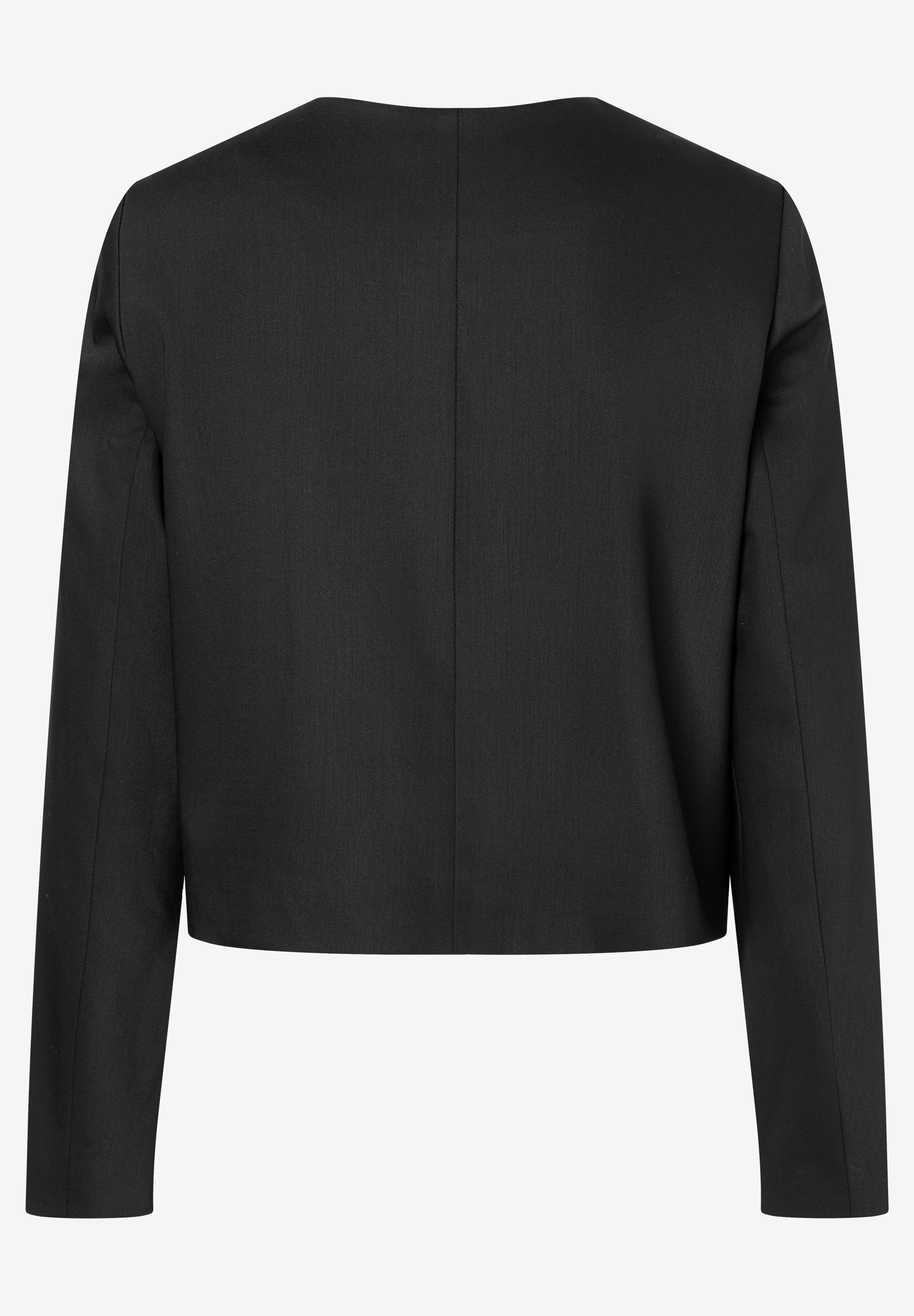 Rückansicht eines schwarzen MORE & MORE Blazers aus Webware mit angenehmem Tragekomfort. Rückansicht eines schwarzen MORE & MORE Blazers aus Webware mit angenehmem Tragekomfort.