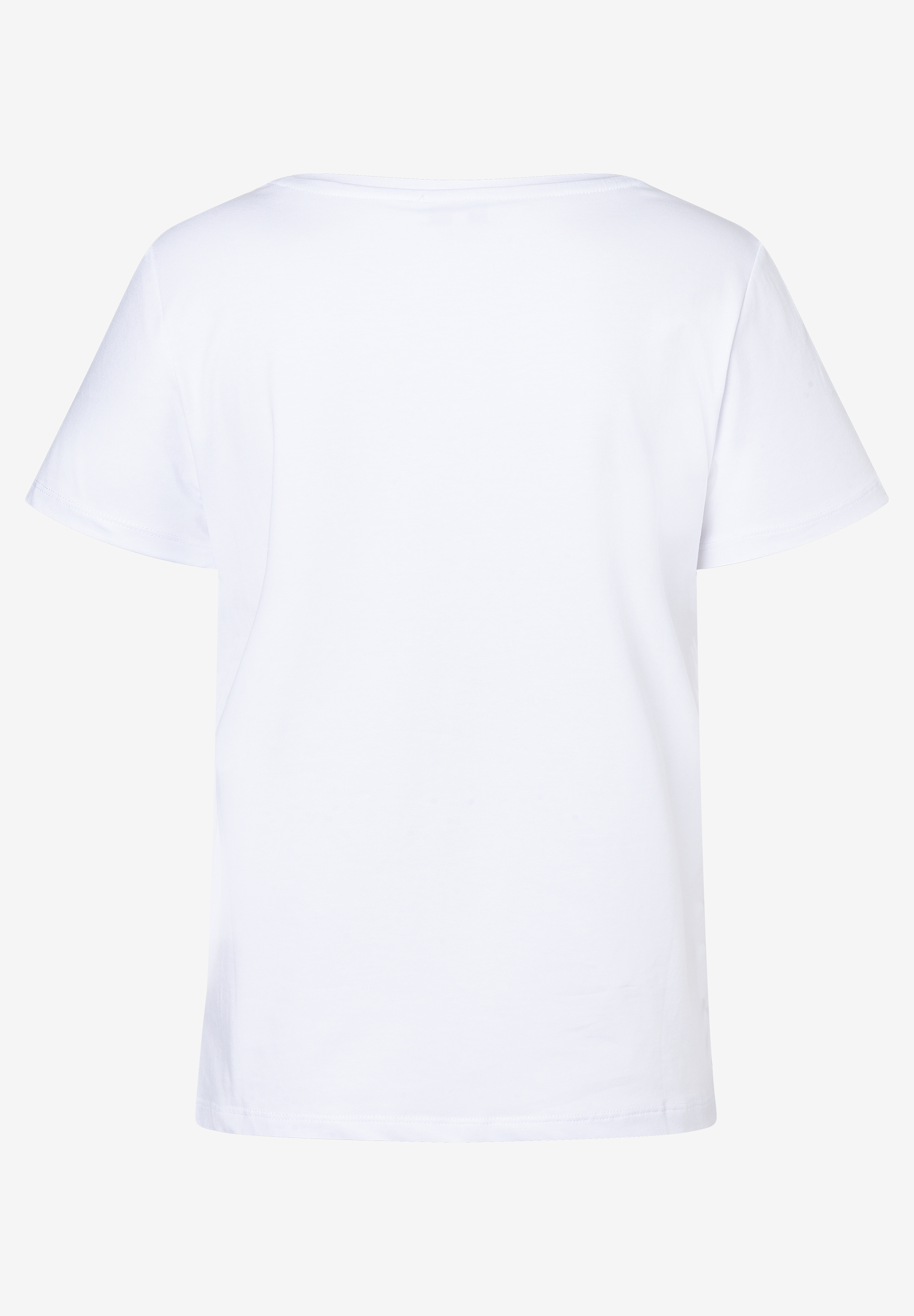 Ein weißes T-Shirt von MORE & MORE mit Jersey-Material und kurzem Ärmel. Ein weißes T-Shirt von MORE & MORE mit Jersey-Material und kurzem Ärmel.