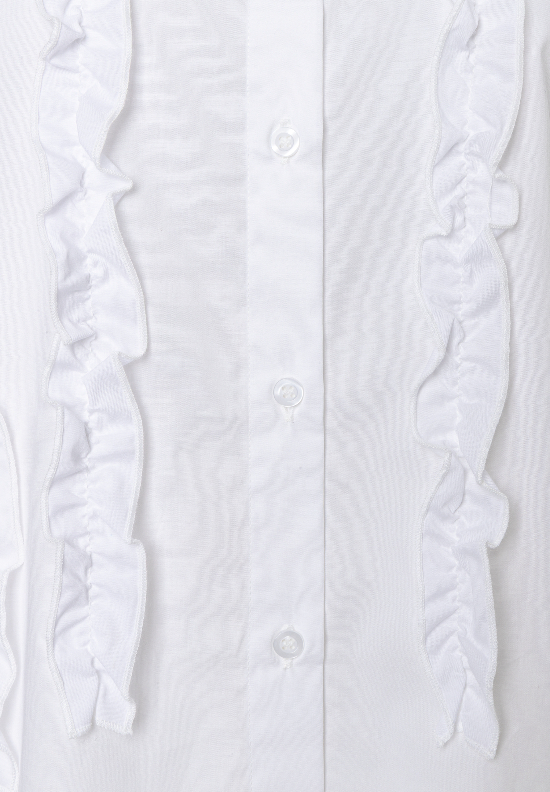 MORE & MORE Popeline-Bluse mit Rüschenverzierung und durchgehender Knopfleiste, hautfreundlich und elastisch. MORE & MORE Popeline-Bluse mit Rüschenverzierung und durchgehender Knopfleiste, hautfreundlich und elastisch.