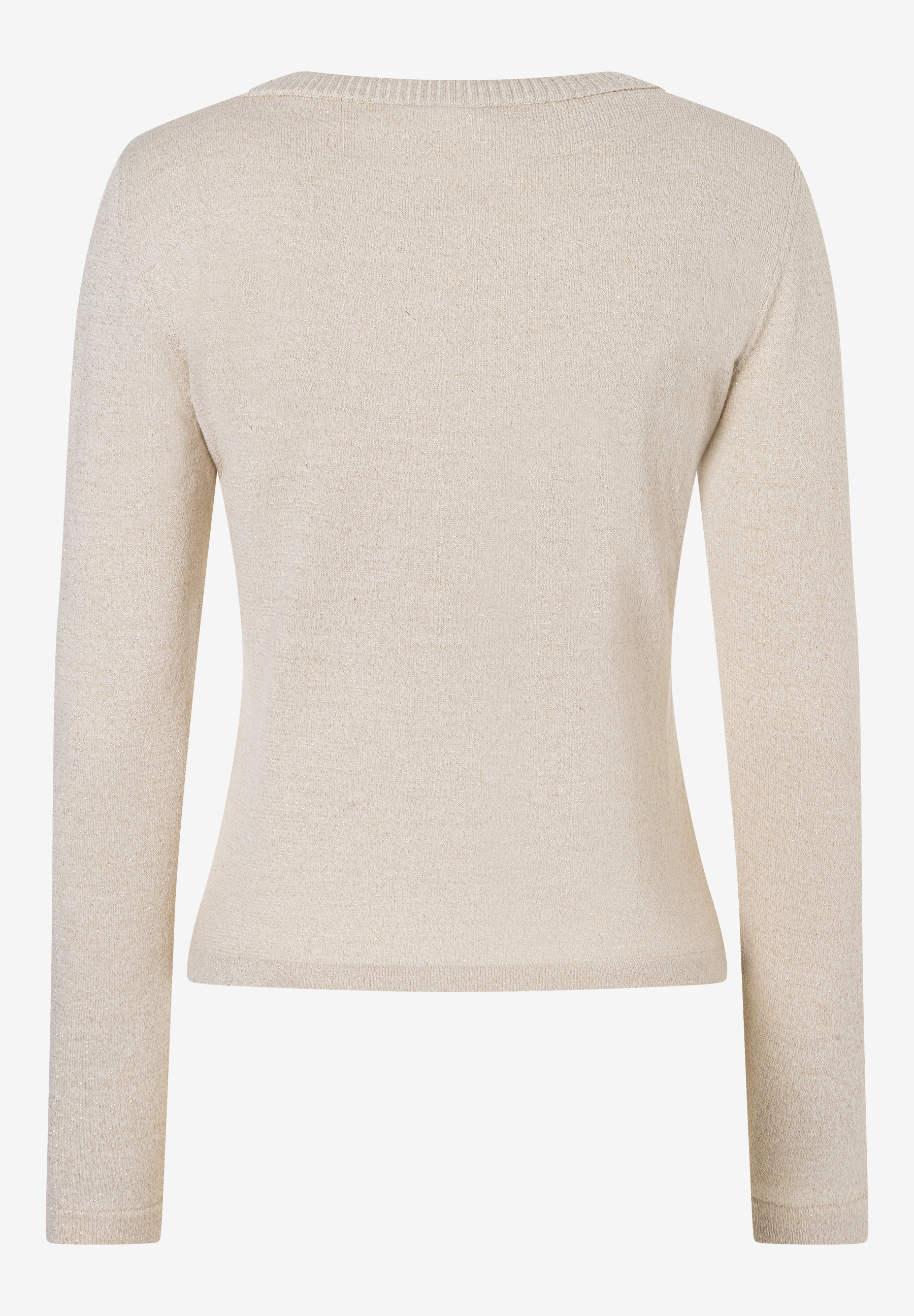 Ein MORE & MORE Oberteil, ein Strickpullover in Beige mit langen Ärmeln. Ein MORE & MORE Oberteil, ein Strickpullover in Beige mit langen Ärmeln.