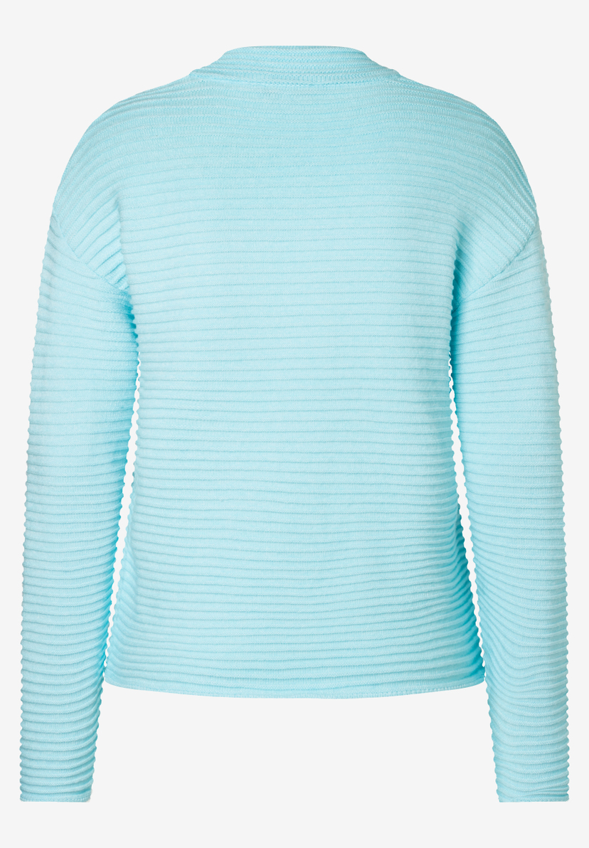 Ein hellblaues, geripptes Oberteil von MORE & MORE mit langen Ärmeln. Ein hellblaues, geripptes Oberteil von MORE & MORE mit langen Ärmeln.