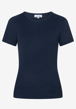 MORE & MORE geripptes T-Shirt in Navy