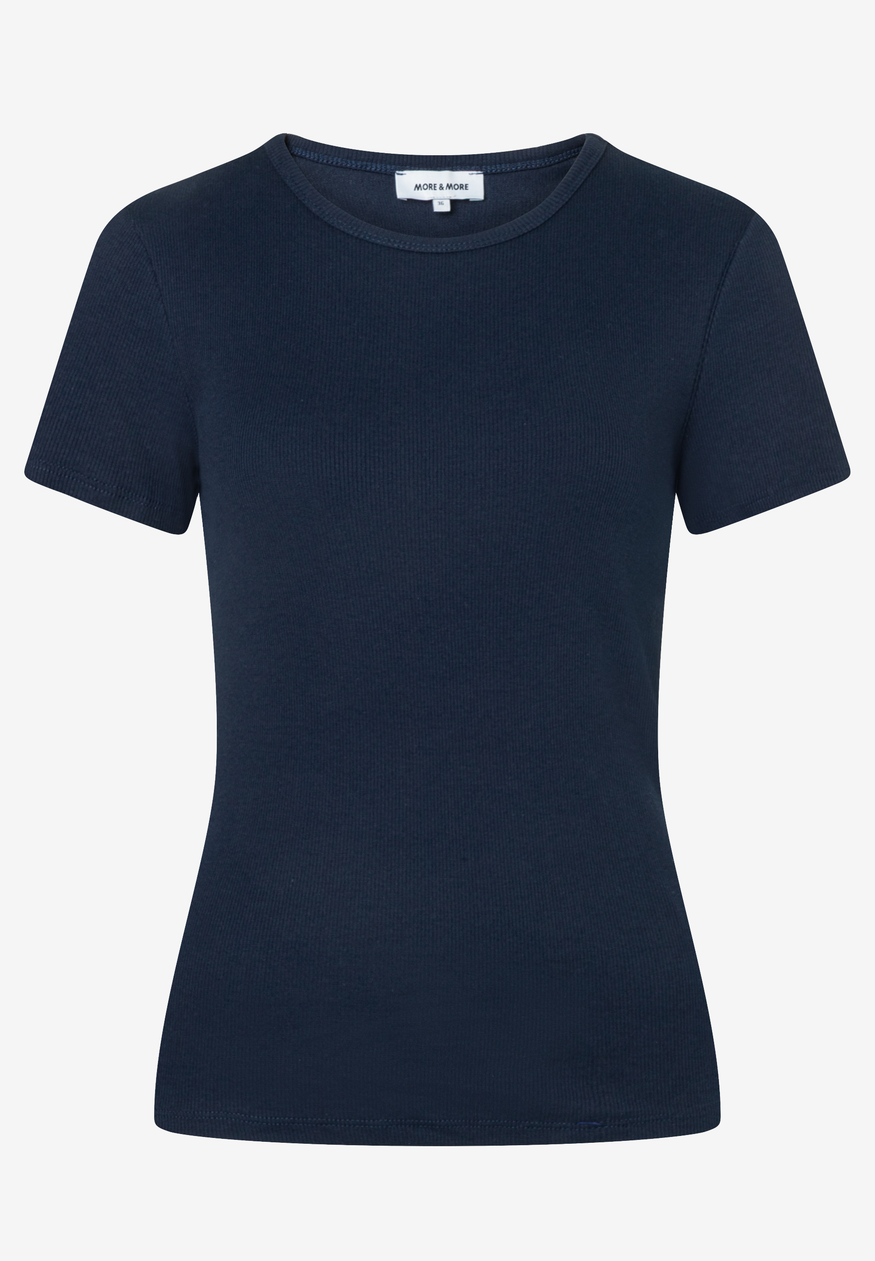 MORE & MORE geripptes T-Shirt in Navy MORE & MORE geripptes T-Shirt in Navy