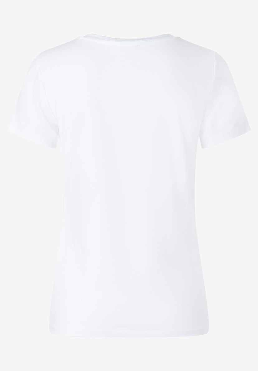Ein weißes MORE & MORE T-Shirt mit Jersey-Material, angenehmem Tragekomfort und Elastizität. Ein weißes MORE & MORE T-Shirt mit Jersey-Material, angenehmem Tragekomfort und Elastizität.