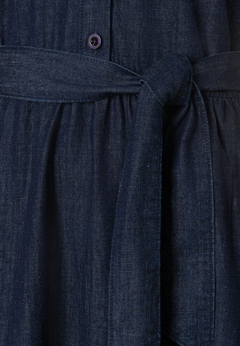 MORE & MORE Damen-Denim-Kleid mit Bindegürtel und Knopf, bequemer Tragekomfort, hautfreundlich. MORE & MORE Damen-Denim-Kleid mit Bindegürtel und Knopf, bequemer Tragekomfort, hautfreundlich.