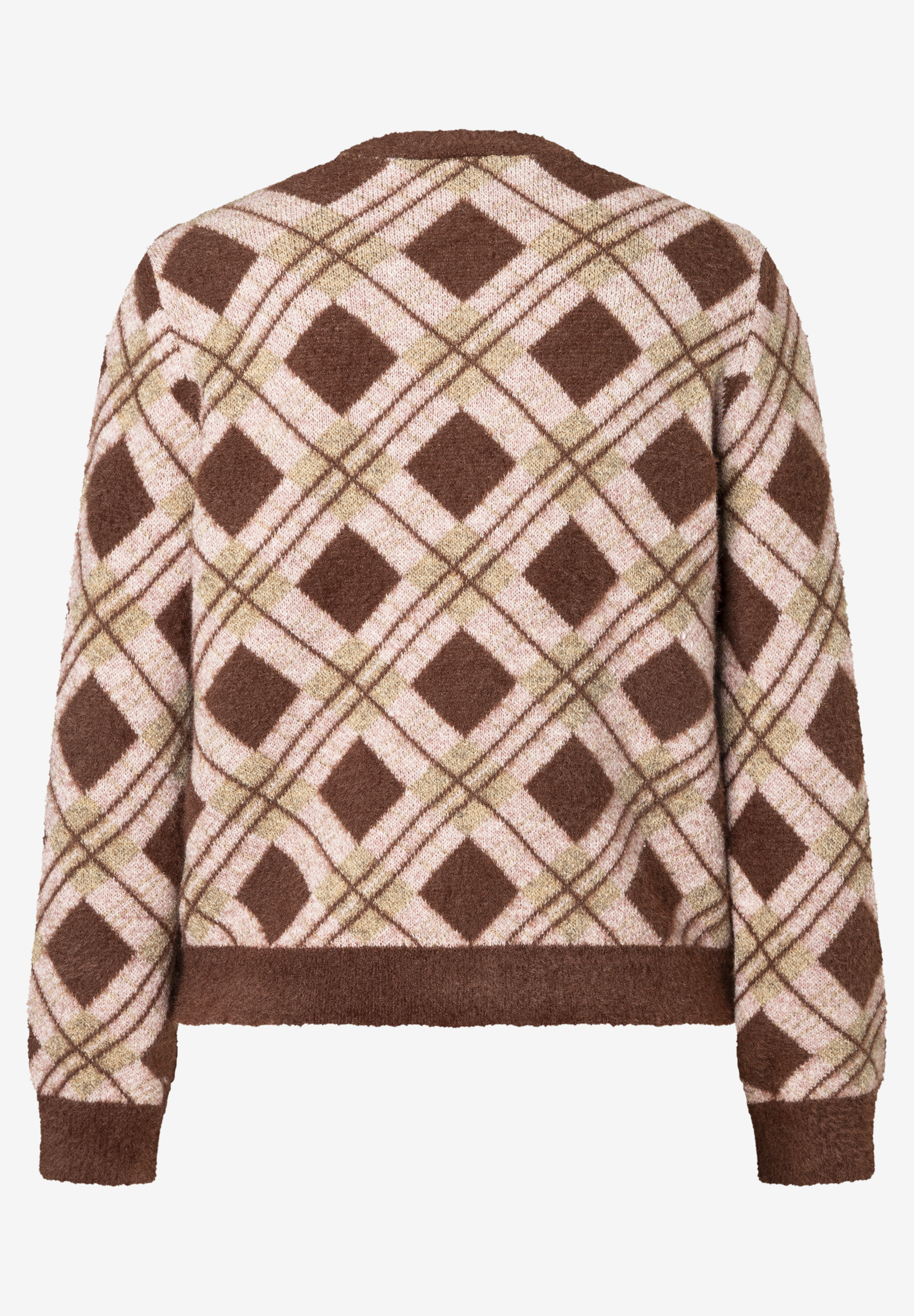 MORE & MORE Damen-Pullover, mehrfarbig, mit Argyle-Muster in Braun, Rosa und Beige MORE & MORE Damen-Pullover, mehrfarbig, mit Argyle-Muster in Braun, Rosa und Beige