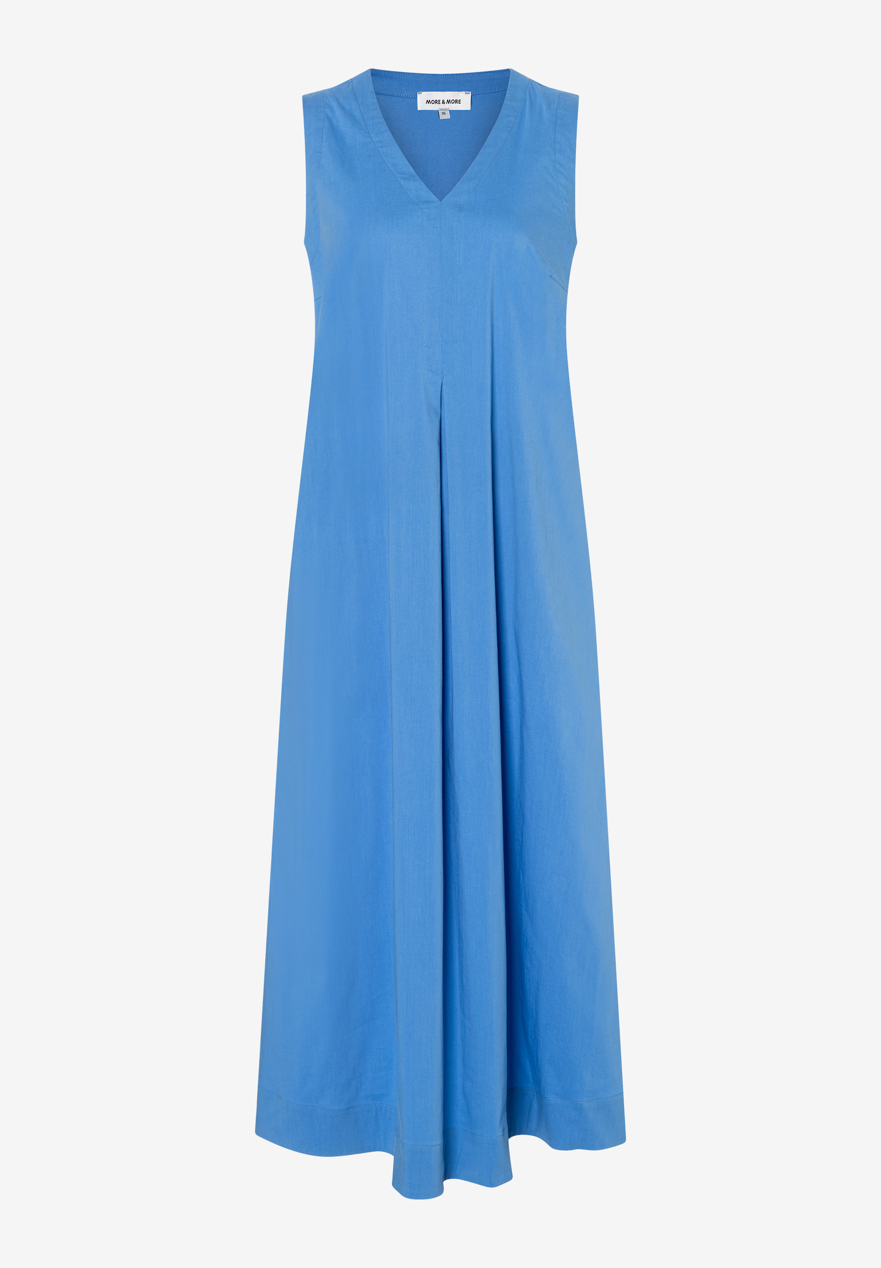 MORE & MORE Damen-Kleid in Hellblau mit V-Ausschnitt, ärmellos. Leichte Webware für angenehmen Tragekomfort. MORE & MORE Damen-Kleid in Hellblau mit V-Ausschnitt, ärmellos. Leichte Webware für angenehmen Tragekomfort.