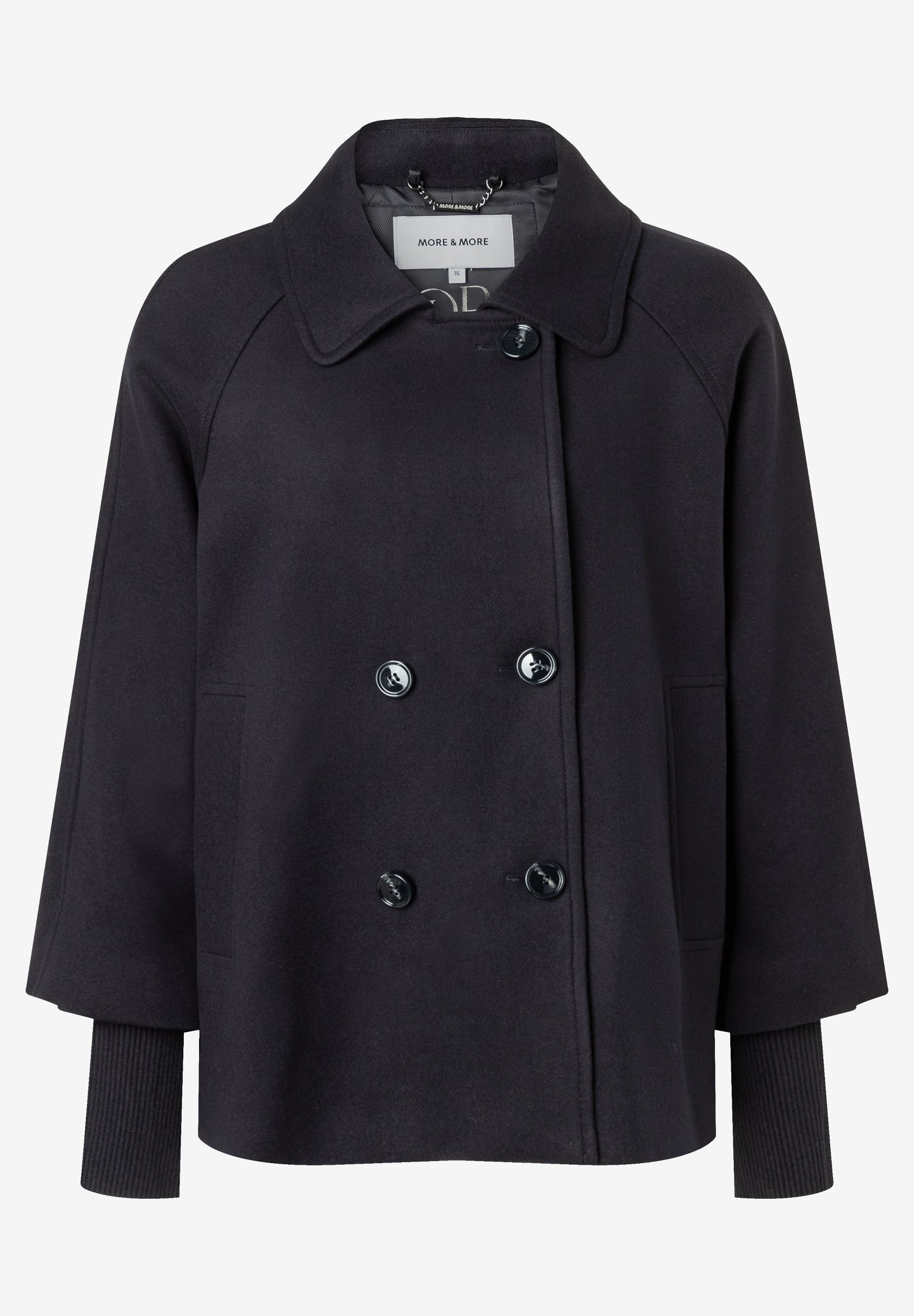 MORE & MORE Zweireihige Wollflausch-Jacke 61147007-0375-34