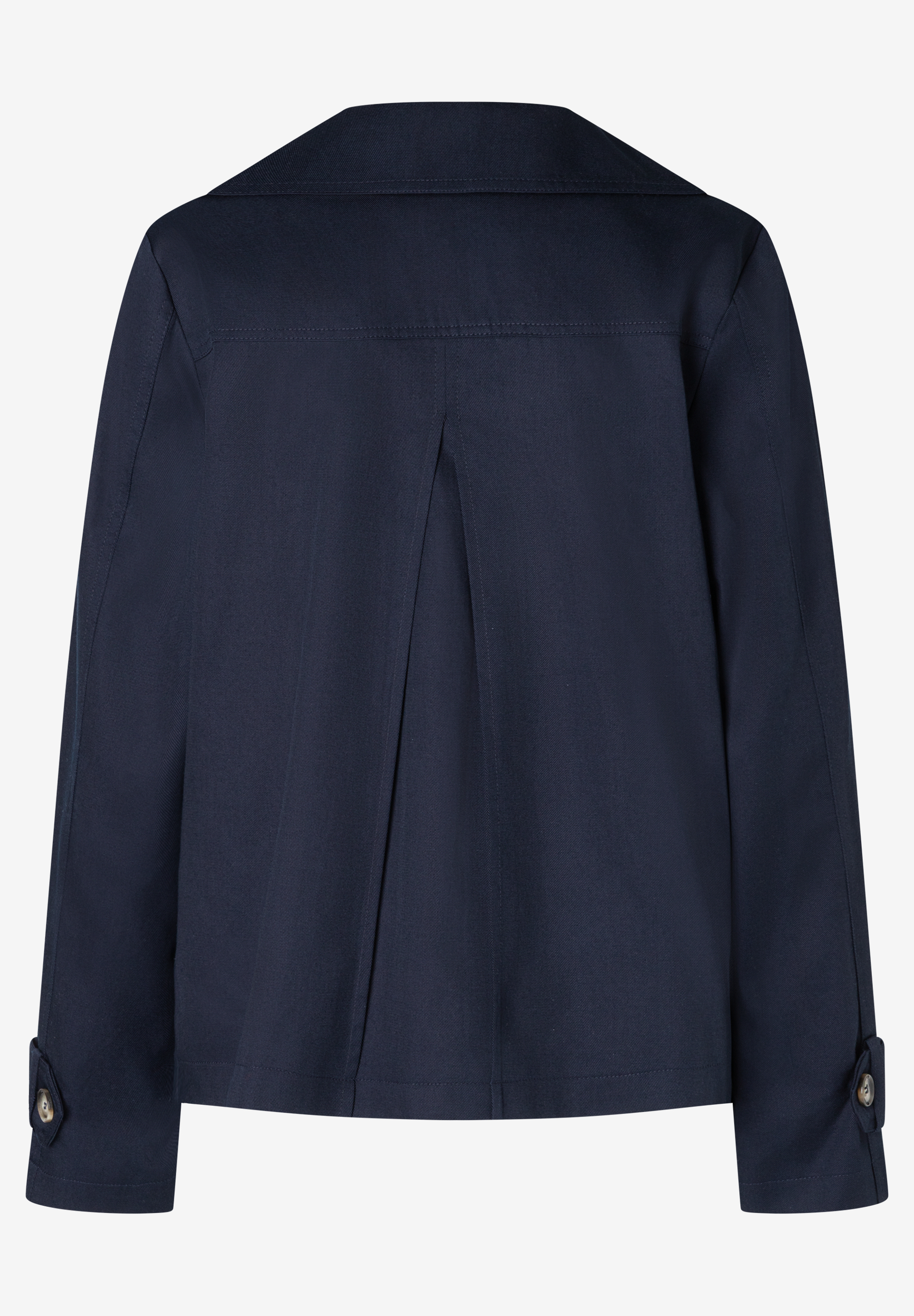 Eine MORE & MORE Jacke aus Twill-Gewebe, von hinten aufgenommen. Eine MORE & MORE Jacke aus Twill-Gewebe, von hinten aufgenommen.