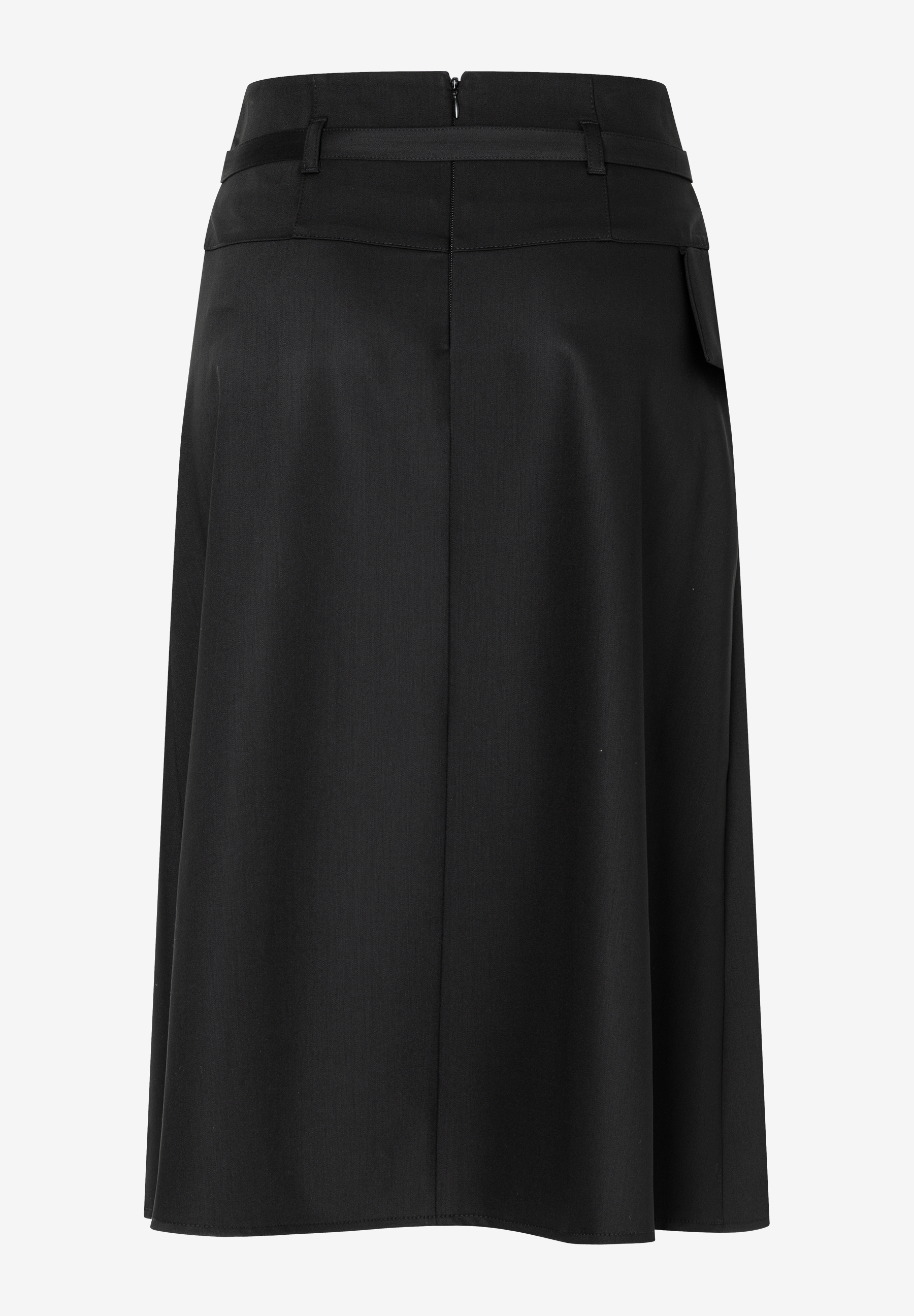 Ein schwarzer Rock der Marke MORE & MORE, gewebt und mit bequemem, elastischem Tragekomfort. Ein schwarzer Rock der Marke MORE & MORE, gewebt und mit bequemem, elastischem Tragekomfort.