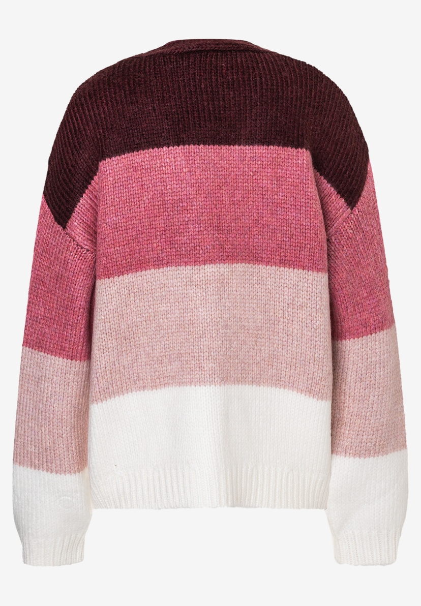 Ein MORE & MORE Strick-Pullover in Blockfarben mit warmen und elastischen Eigenschaften. Ein MORE & MORE Strick-Pullover in Blockfarben mit warmen und elastischen Eigenschaften.