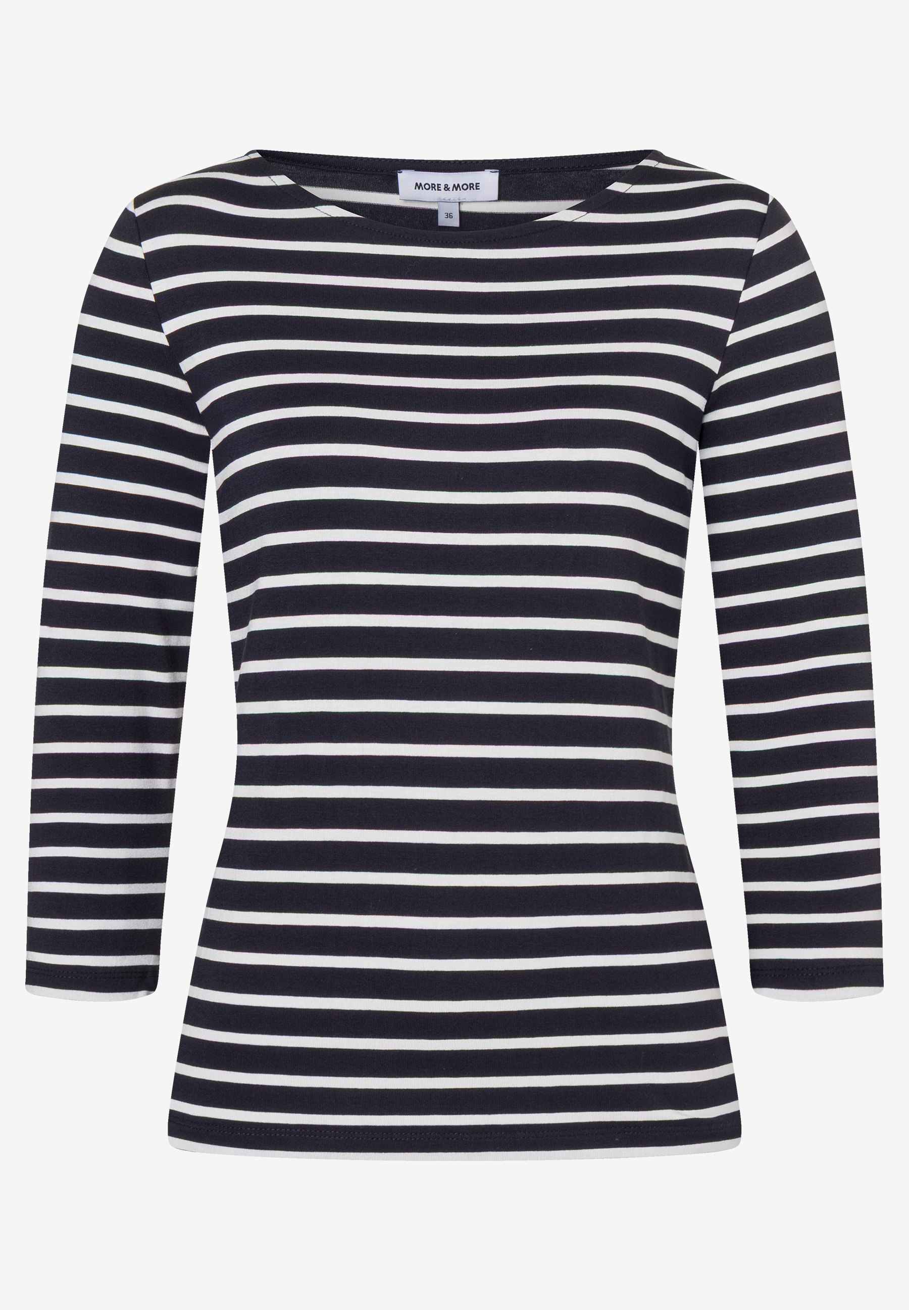 Ein gestreiftes MORE & MORE Oberteil mit langen Ärmeln. Ein gestreiftes MORE & MORE Oberteil mit langen Ärmeln.