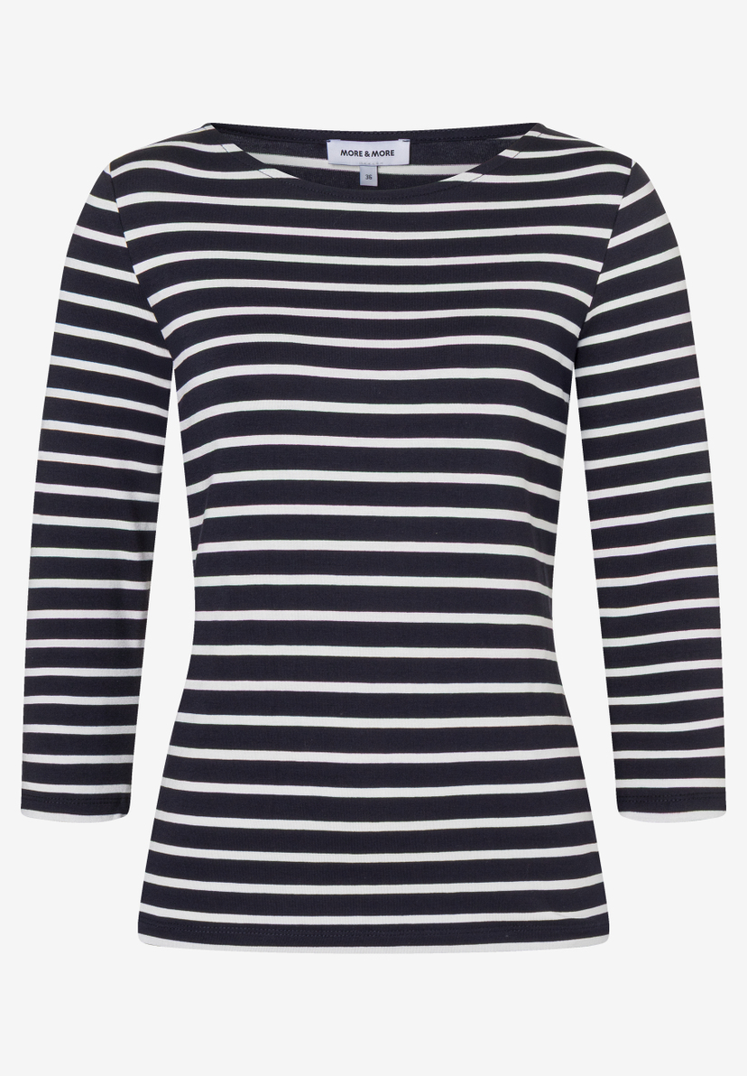 Ein gestreiftes MORE & MORE Oberteil mit langen Ärmeln. Ein gestreiftes MORE & MORE Oberteil mit langen Ärmeln.