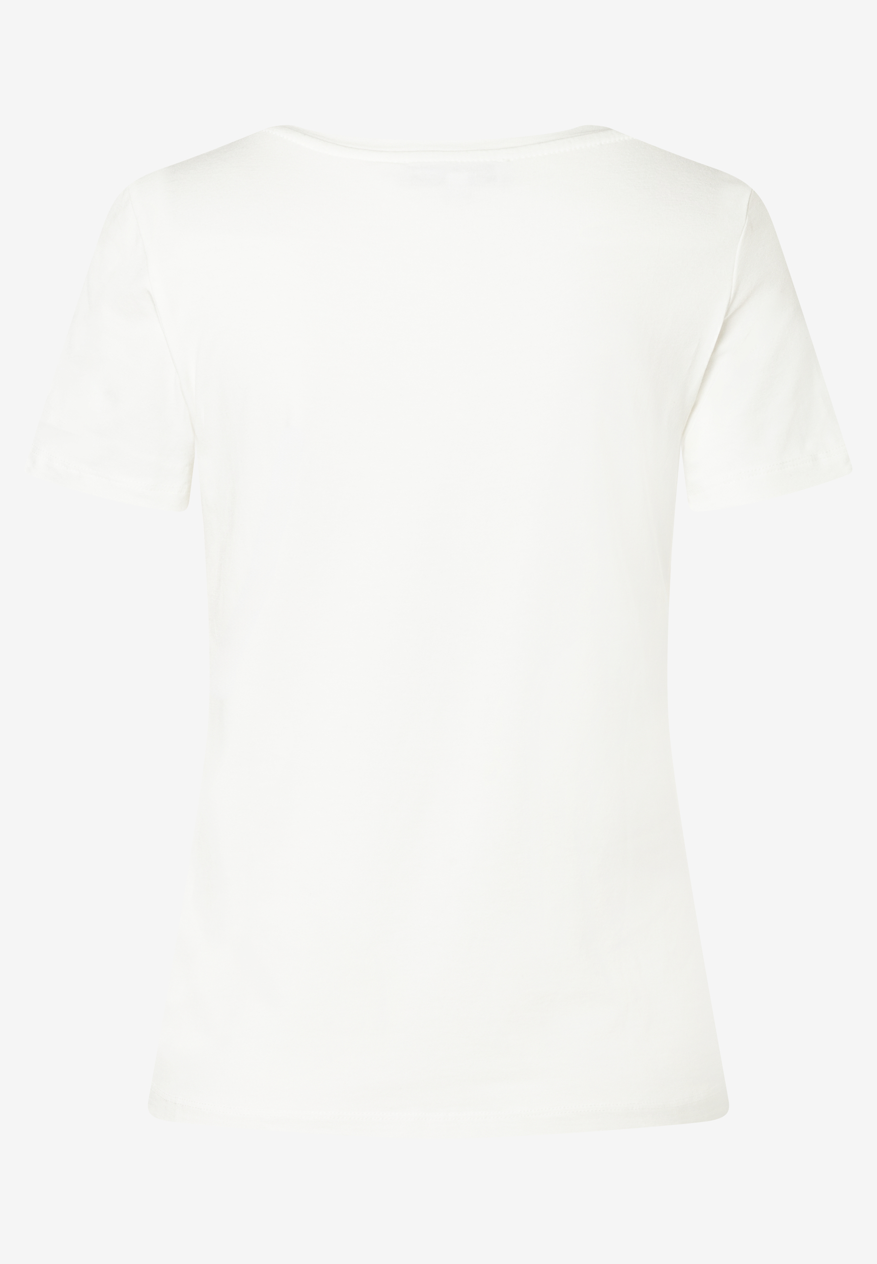 Ein weißes, schlichtes MORE & MORE T-Shirt mit kurzen Ärmeln und Jersey-Material. Ein weißes, schlichtes MORE & MORE T-Shirt mit kurzen Ärmeln und Jersey-Material.