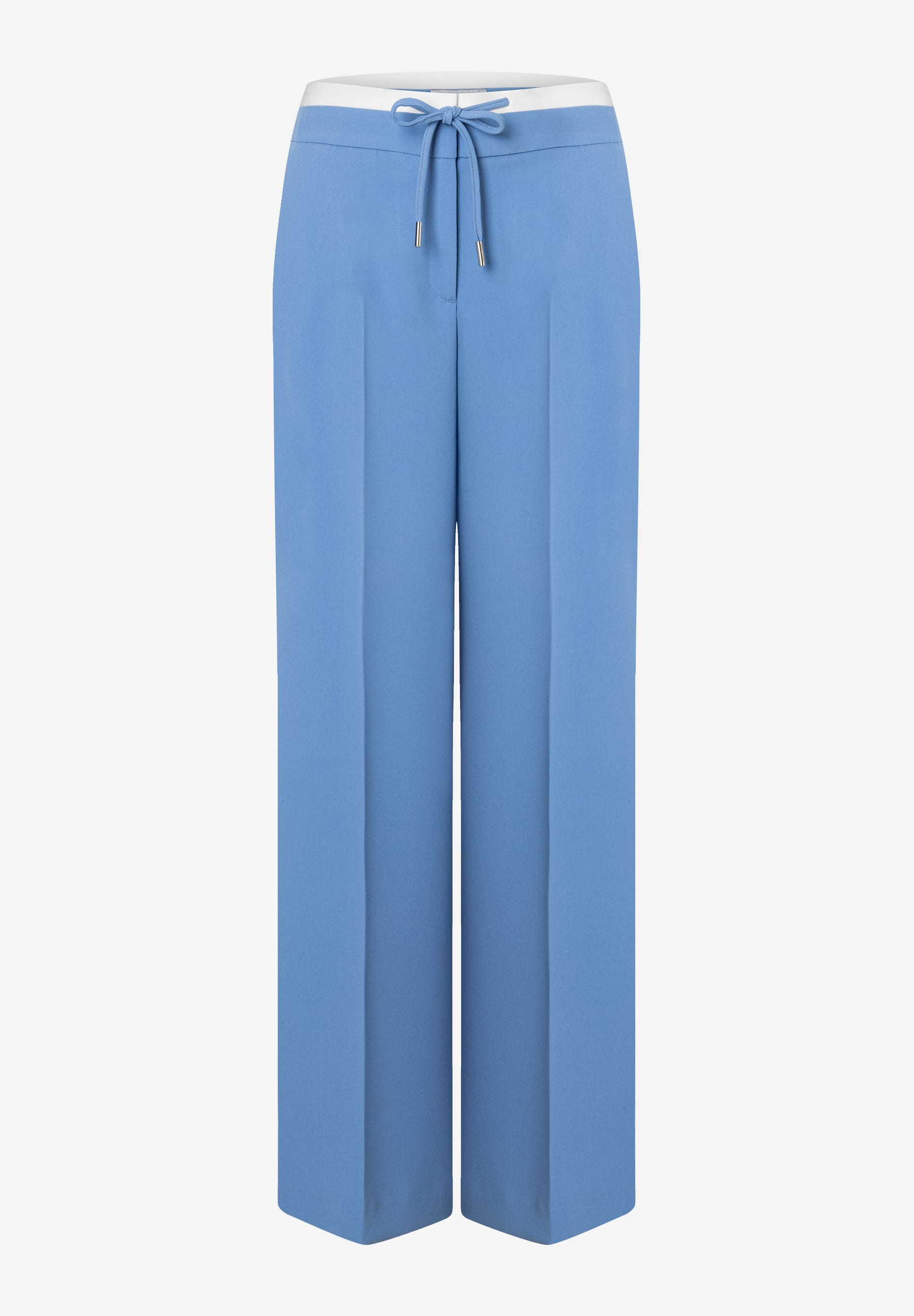Eine hellblaue MORE & MORE Hose mit weitem Bein und weißem Bund. Eine hellblaue MORE & MORE Hose mit weitem Bein und weißem Bund.