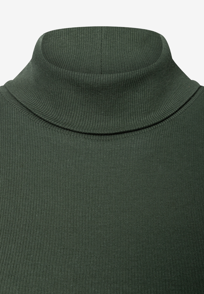 MORE & MORE geripptes Langarmshirt in Dunkelgrün mit Rollkragen, blickdicht und elastisch, hautfreundlich, angenehmer Tragekomfort. MORE & MORE geripptes Langarmshirt in Dunkelgrün mit Rollkragen, blickdicht und elastisch, hautfreundlich, angenehmer Tragekomfort.