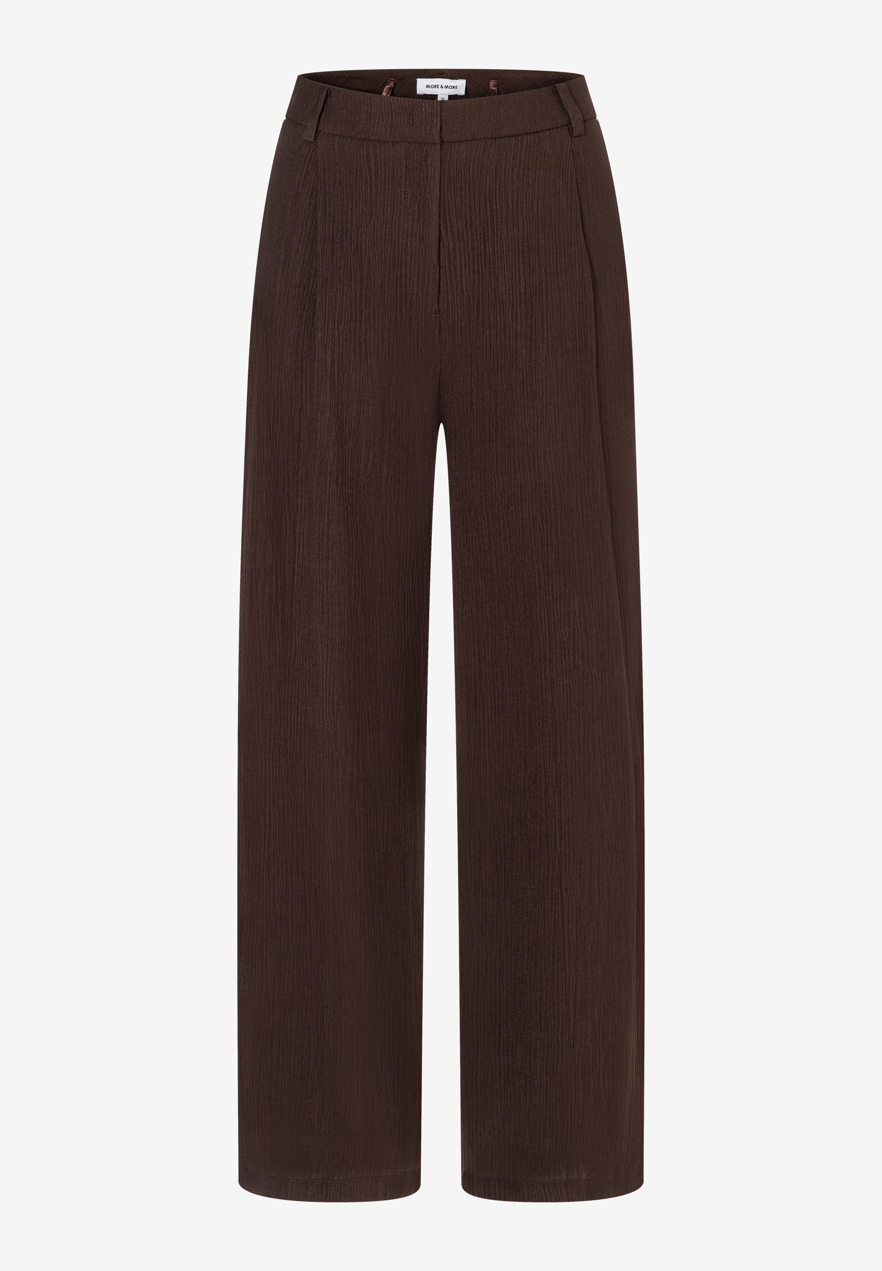 MORE & MORE Damenhose in Braun. Weite, fließende Hose aus leichtem Webstoff mit angenehmem Tragekomfort. MORE & MORE Damenhose in Braun. Weite, fließende Hose aus leichtem Webstoff mit angenehmem Tragekomfort.