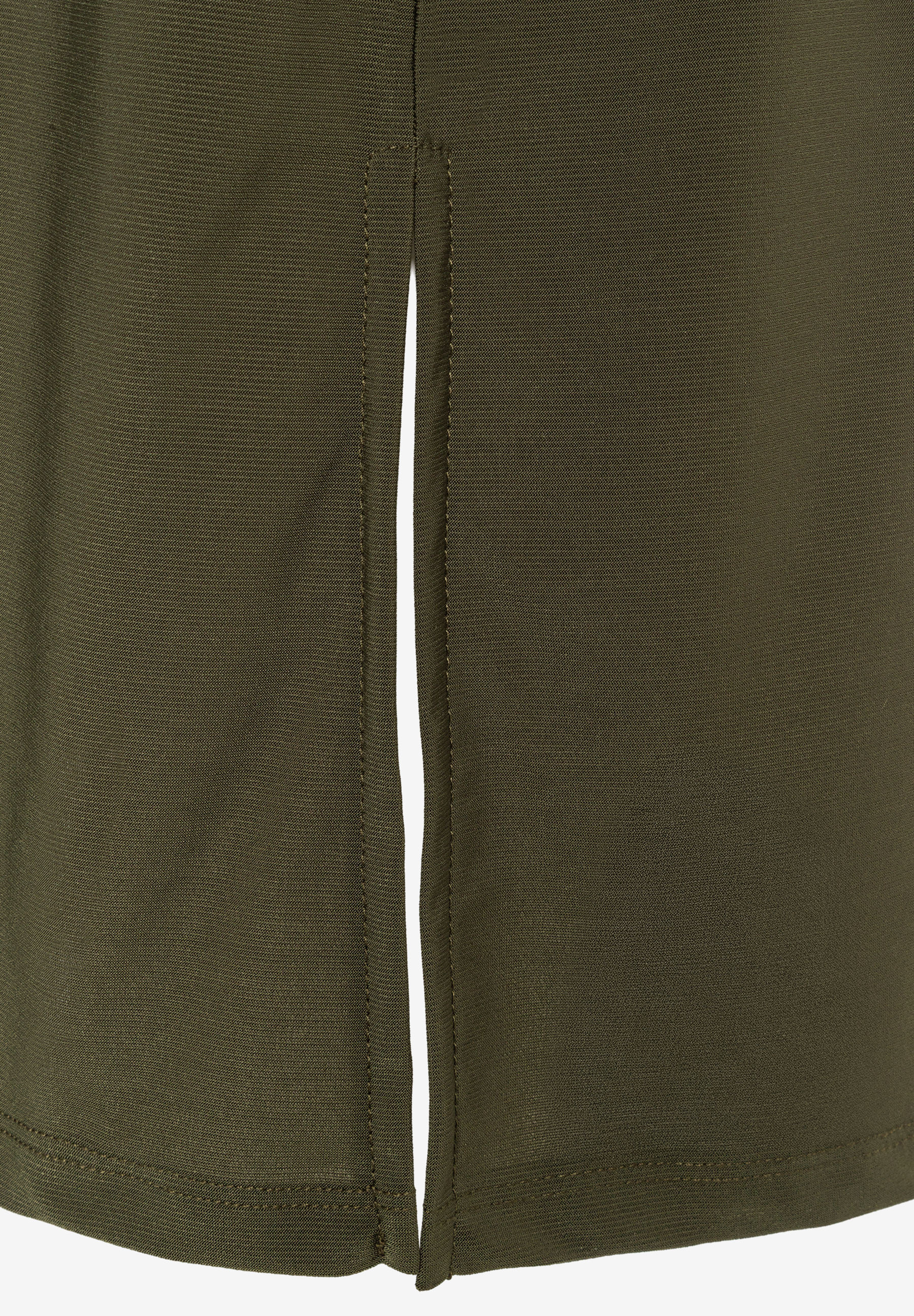 MORE & MORE Damenkleid mit kurzem Schlitz unten, khaki-grün MORE & MORE Damenkleid mit kurzem Schlitz unten, khaki-grün