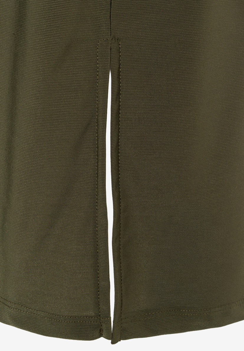 MORE & MORE Damenkleid mit kurzem Schlitz unten, khaki-grün MORE & MORE Damenkleid mit kurzem Schlitz unten, khaki-grün