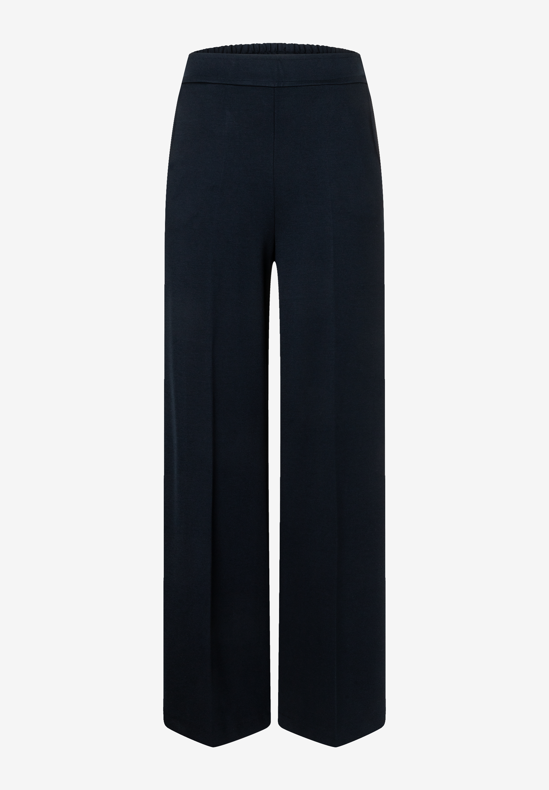 MORE & MORE schwarze Jersey-Jeans mit weitem Bein und elastischem Bund für angenehmen Tragekomfort. MORE & MORE schwarze Jersey-Jeans mit weitem Bein und elastischem Bund für angenehmen Tragekomfort.