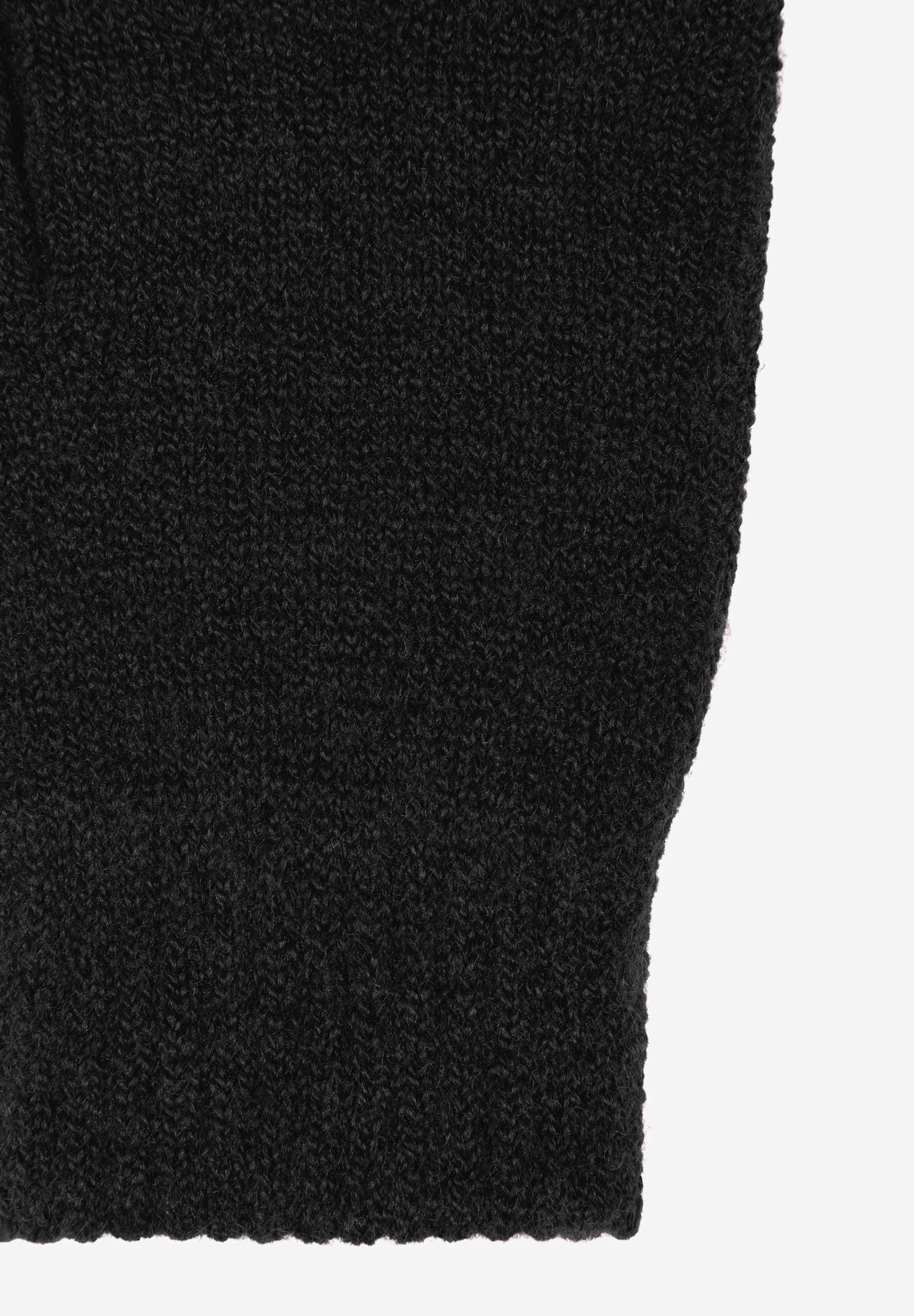MORE & MORE Accessoires: Nahaufnahme des schwarzen Strickmusters, das die Textur hervorhebt.