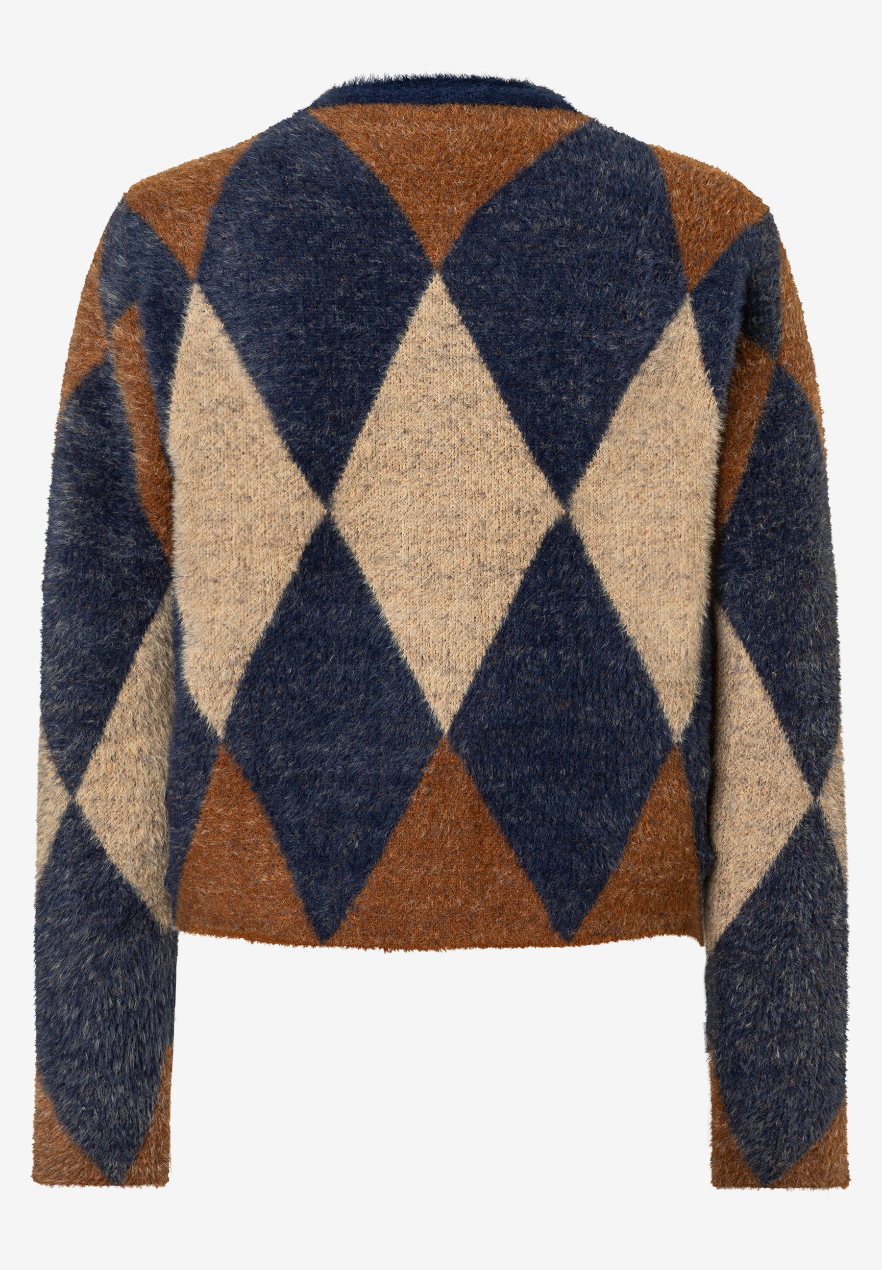MORE & MORE Strick-Pullover mit Argyle-Muster: marineblau, hellbraun und braun. Softer Griff, elastisch, angenehmer Tragekomfort. MORE & MORE Strick-Pullover mit Argyle-Muster: marineblau, hellbraun und braun. Softer Griff, elastisch, angenehmer Tragekomfort.