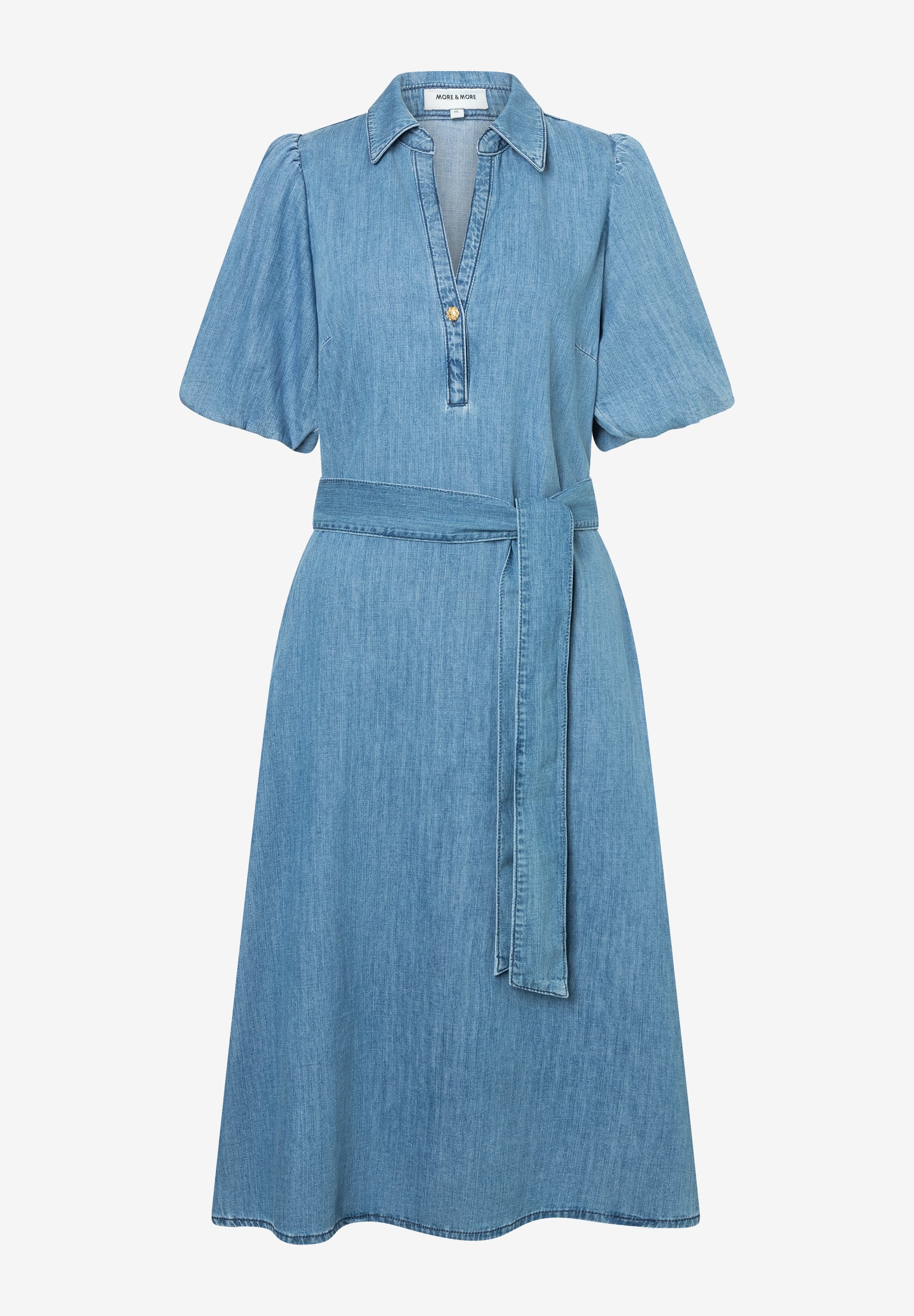 Jeanskleid mit Puffärmeln