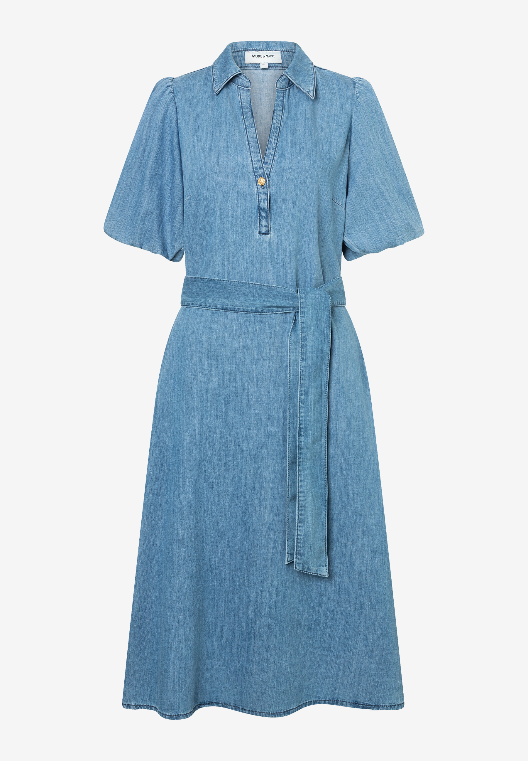 Jeanskleid mit Puffärmeln