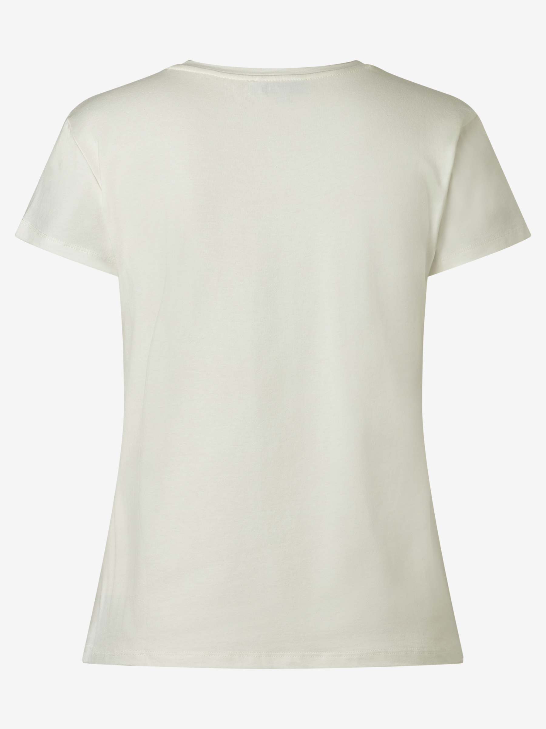 Ein weißes MORE & MORE T-Shirt mit Jersey-Material, von hinten fotografiert. Ein weißes MORE & MORE T-Shirt mit Jersey-Material, von hinten fotografiert.
