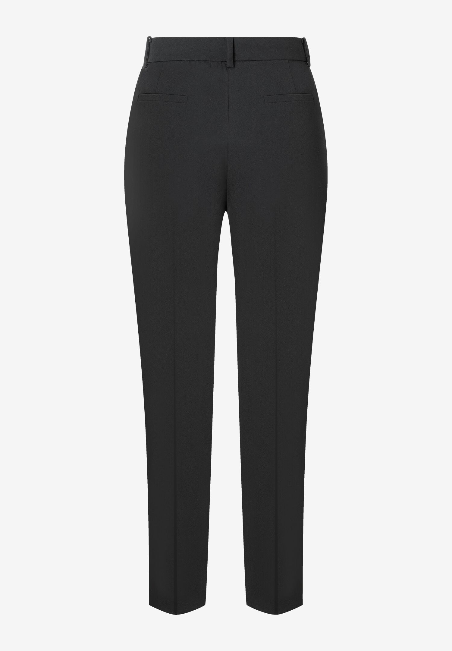 Eine schwarze MORE & MORE Hose aus Gabardine-Stretchstoff. Eine schwarze MORE & MORE Hose aus Gabardine-Stretchstoff.