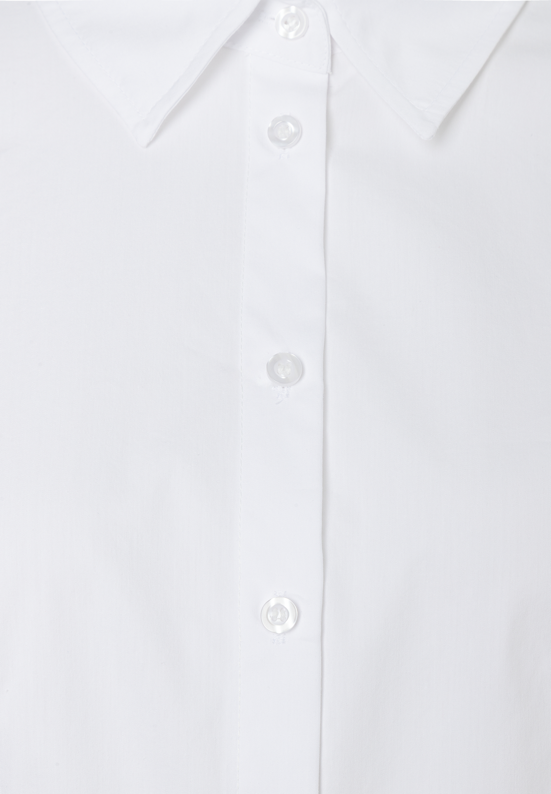 MORE & MORE weiße Bluse mit Knopfleiste und Kragen, unifarben MORE & MORE weiße Bluse mit Knopfleiste und Kragen, unifarben
