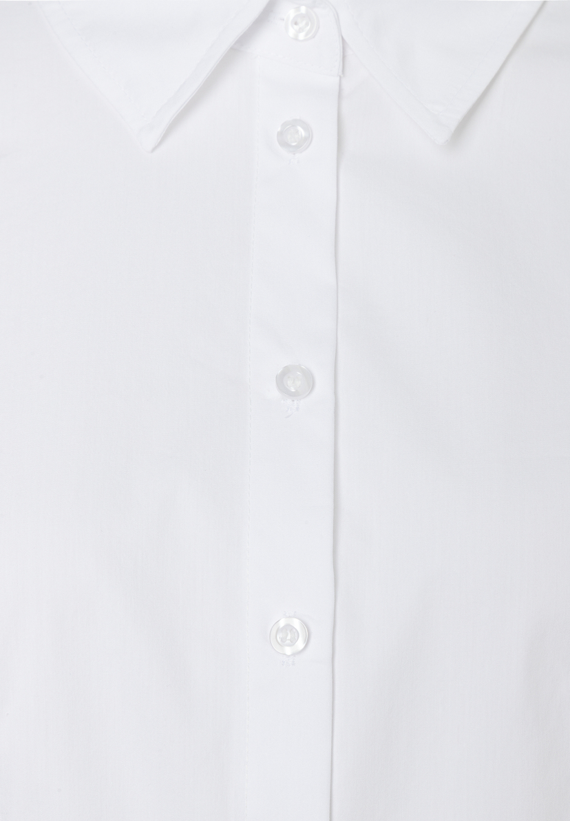MORE & MORE weiße Bluse mit Knopfleiste und Kragen, unifarben MORE & MORE weiße Bluse mit Knopfleiste und Kragen, unifarben