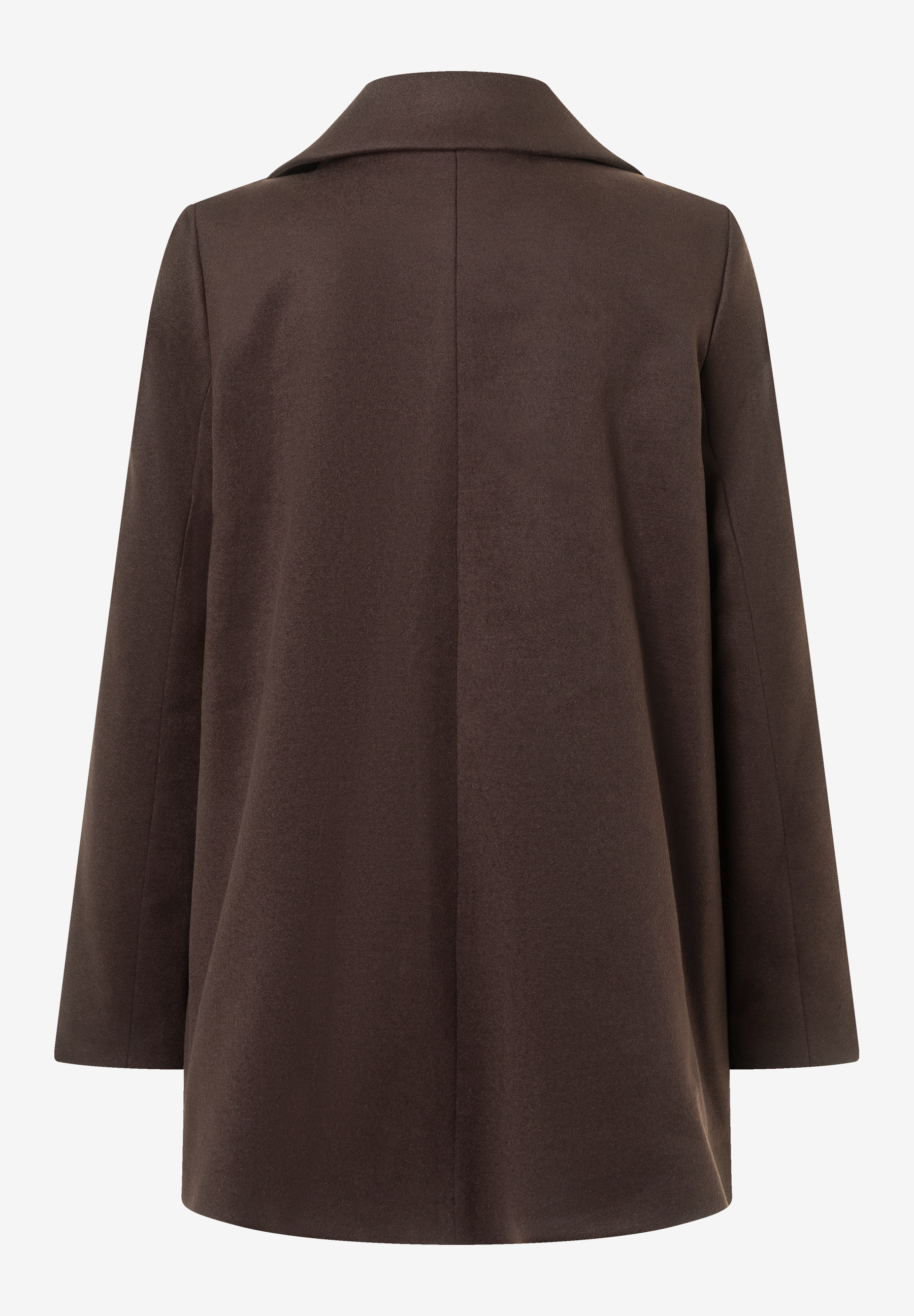 Rückansicht eines braunen MORE & MORE Oberteils. Kragen und angenehmer Tragekomfort durch Webware. Rückansicht eines braunen MORE & MORE Oberteils. Kragen und angenehmer Tragekomfort durch Webware.