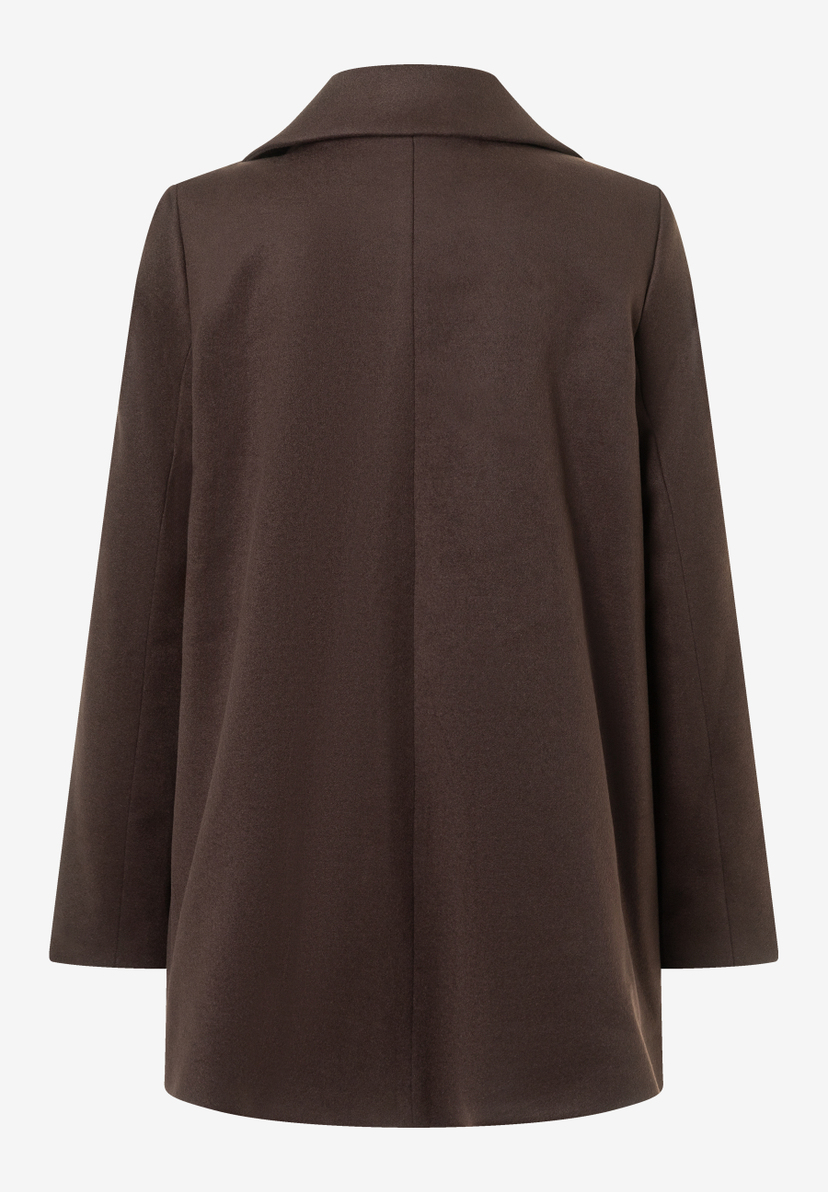 Rückansicht eines braunen MORE & MORE Oberteils. Kragen und angenehmer Tragekomfort durch Webware. Rückansicht eines braunen MORE & MORE Oberteils. Kragen und angenehmer Tragekomfort durch Webware.