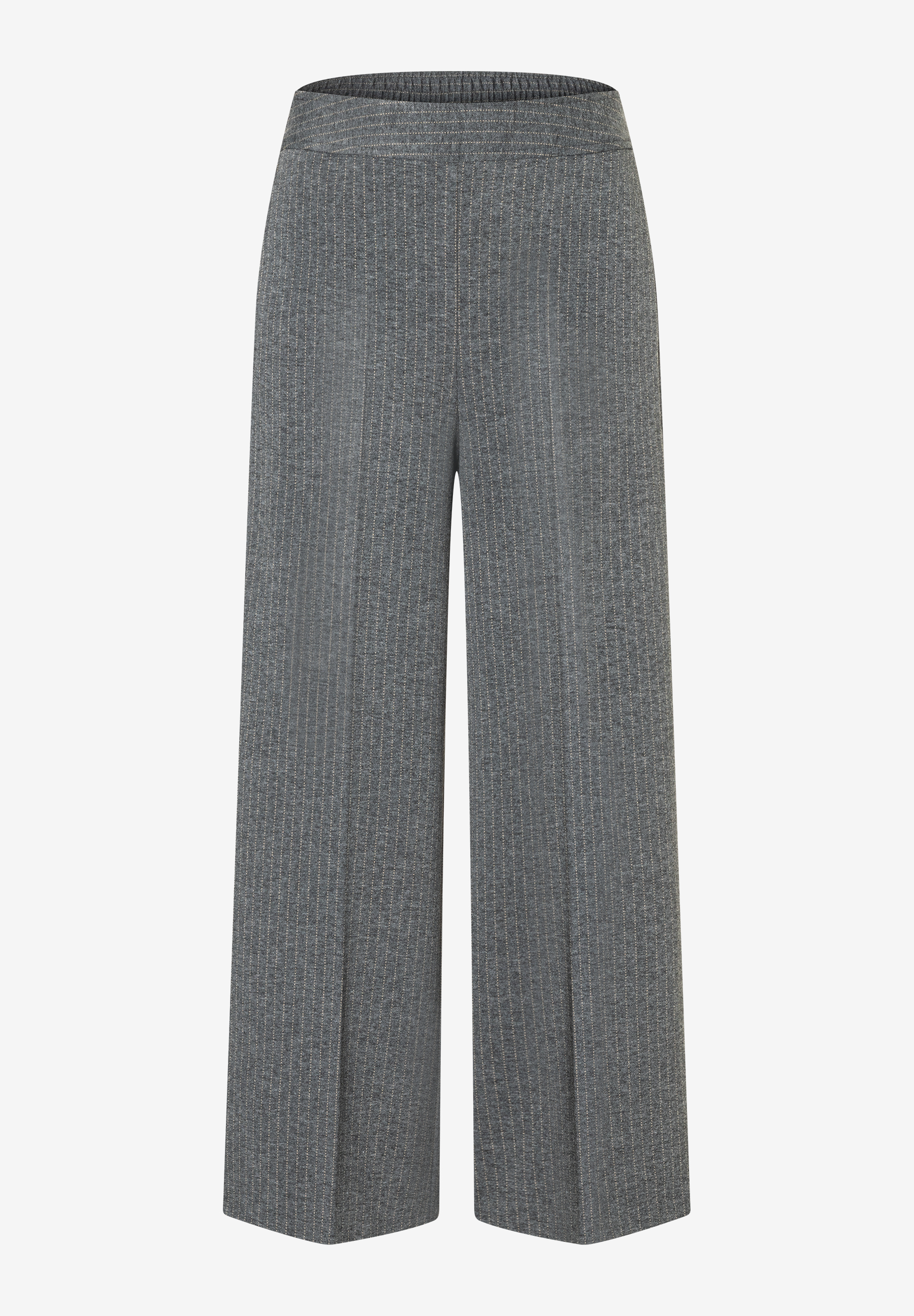 Eine graue, gestreifte MORE & MORE Hose. Webware mit Tragekomfort und Elastizität. Eine graue, gestreifte MORE & MORE Hose. Webware mit Tragekomfort und Elastizität.