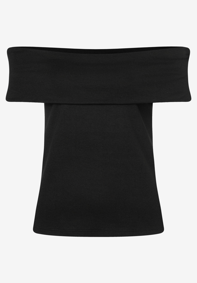 MORE & MORE schwarzes Carmen-Top aus Jersey, das einen bequemen, elastischen und hautfreundlichen Tragekomfort bietet. MORE & MORE schwarzes Carmen-Top aus Jersey, das einen bequemen, elastischen und hautfreundlichen Tragekomfort bietet.