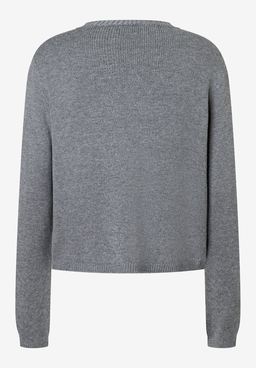 Ein grauer, elastischer Feinstrick-Pullover von MORE & MORE mit angenehmem Tragekomfort. Ein grauer, elastischer Feinstrick-Pullover von MORE & MORE mit angenehmem Tragekomfort.